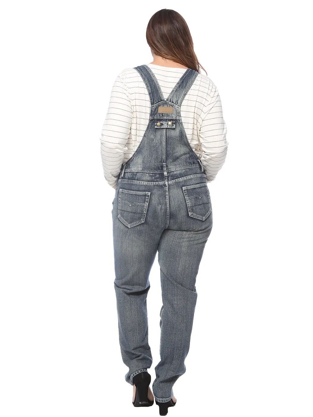 Plus Size Classic Denim Overalls