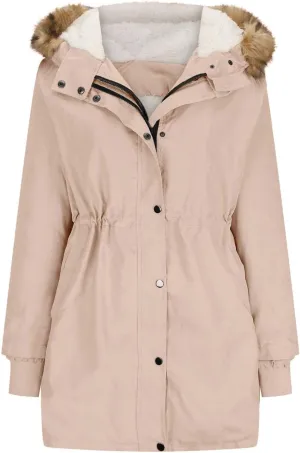 Plus Size Winter Coats for Women 2024 Casual Zip up Hooded Down Coat Long Sleeve Cotton Jackets Outerwear