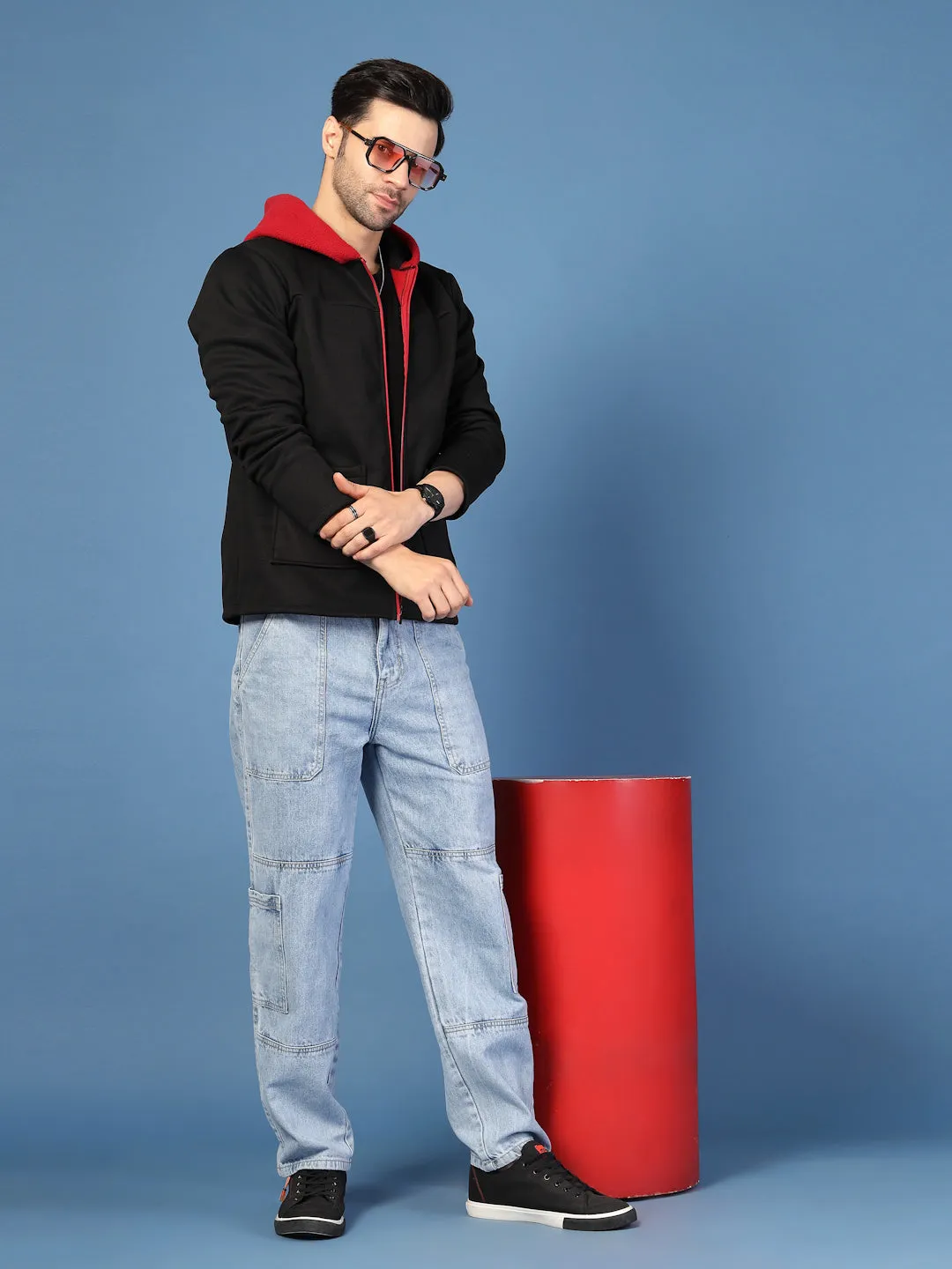 Polar Fleece Zipper Hooded Jacket