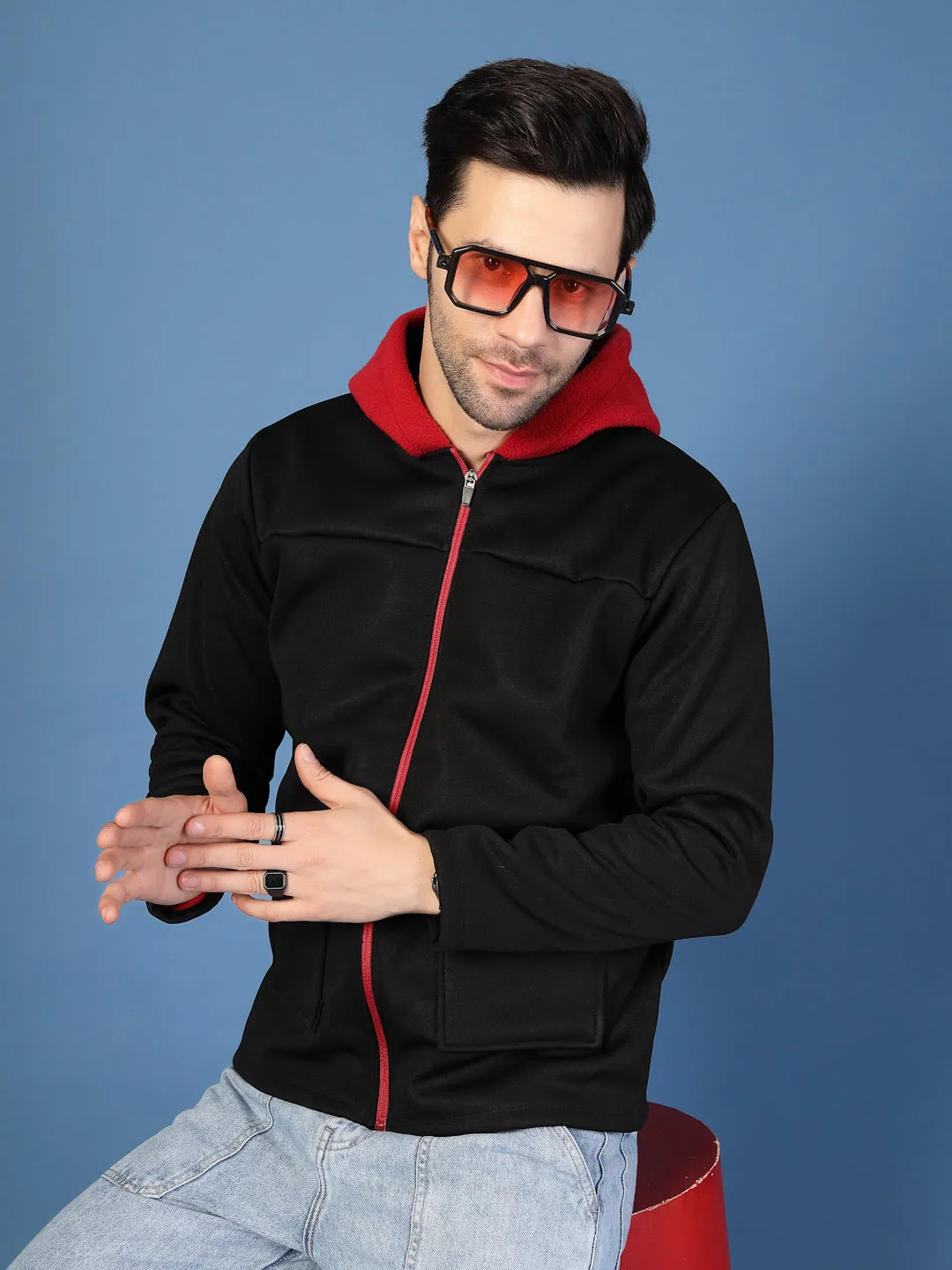 Polar Fleece Zipper Hooded Jacket
