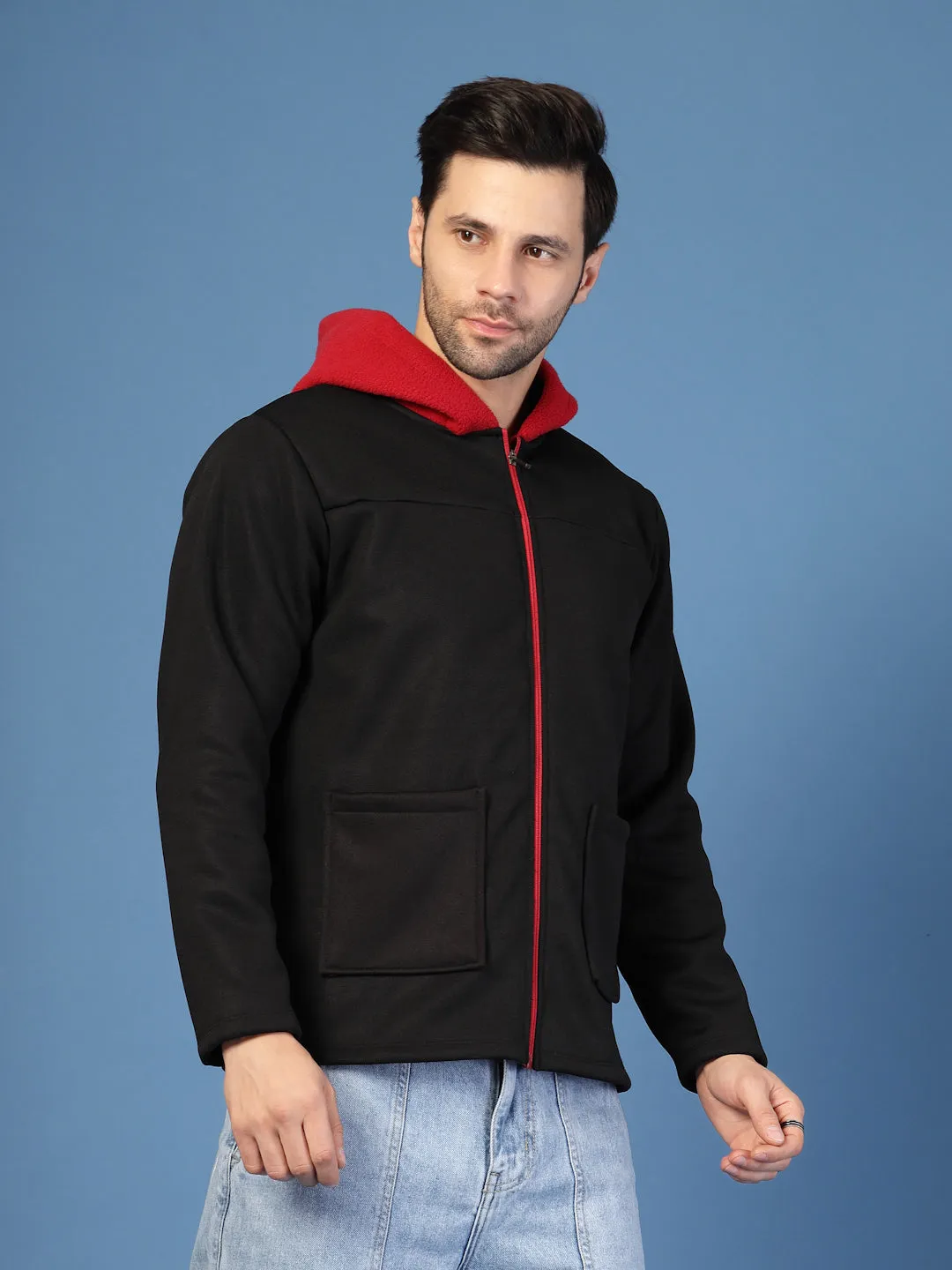 Polar Fleece Zipper Hooded Jacket