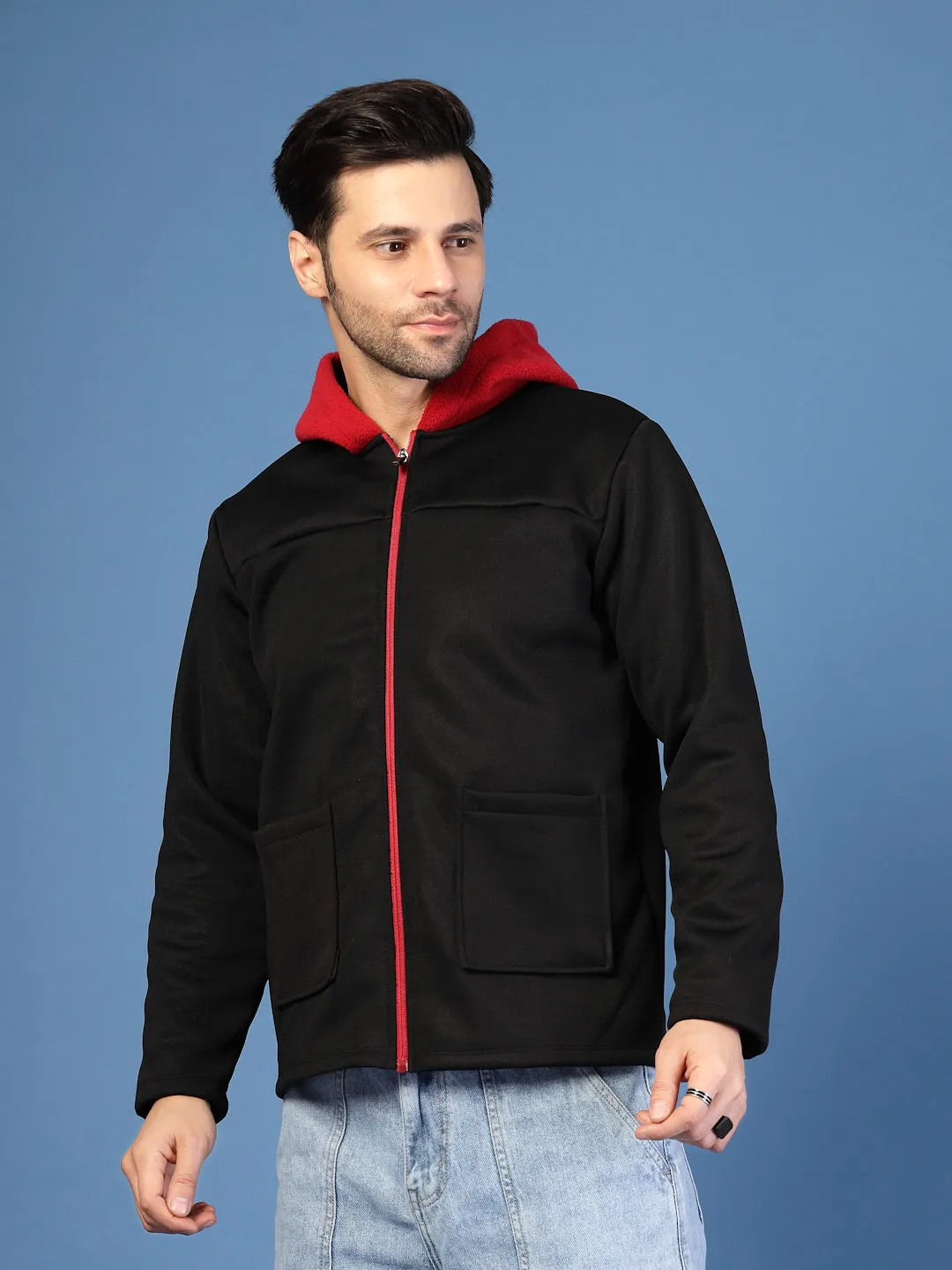 Polar Fleece Zipper Hooded Jacket