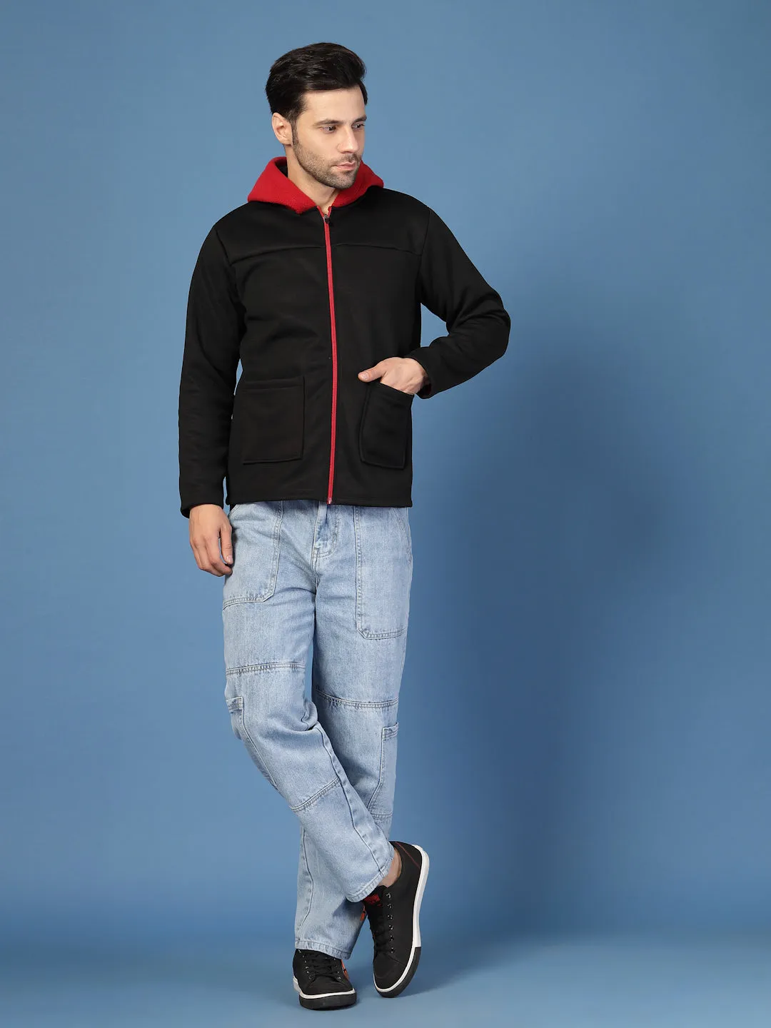 Polar Fleece Zipper Hooded Jacket