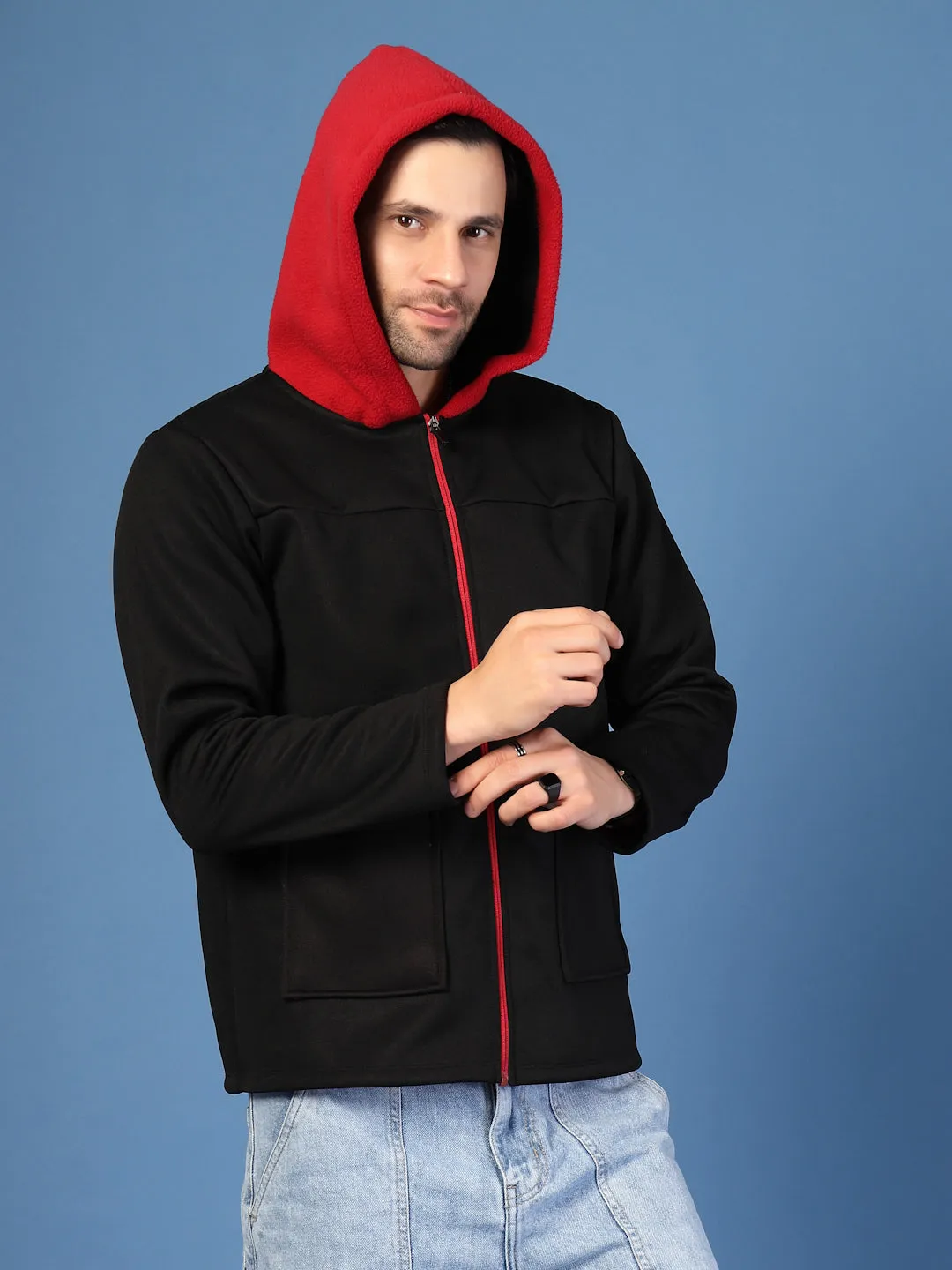 Polar Fleece Zipper Hooded Jacket