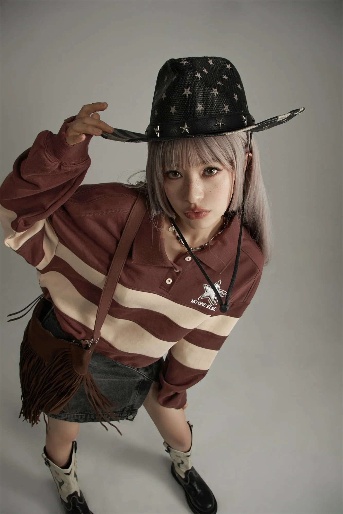 Polo Neck Vintage Sweatshirt