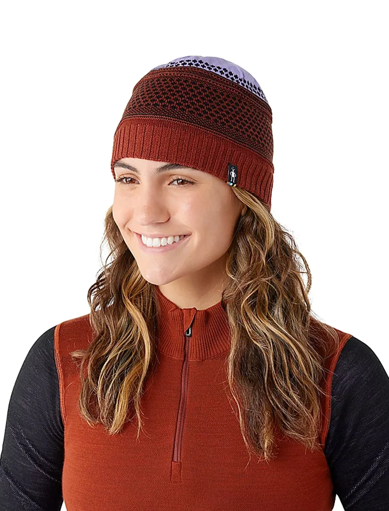 Popcorn Cable Beanie, Ultra Violet