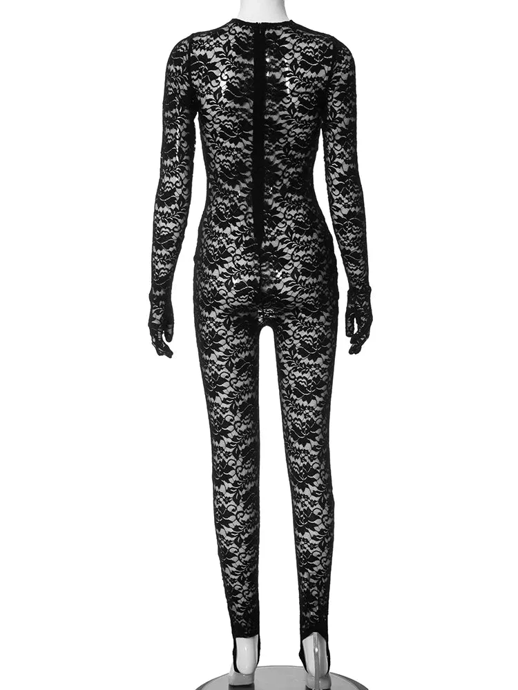Porsha Mesh Jumpsuit