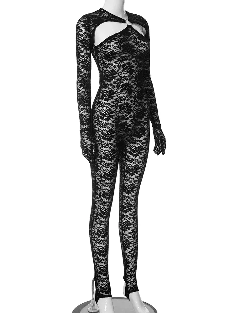 Porsha Mesh Jumpsuit