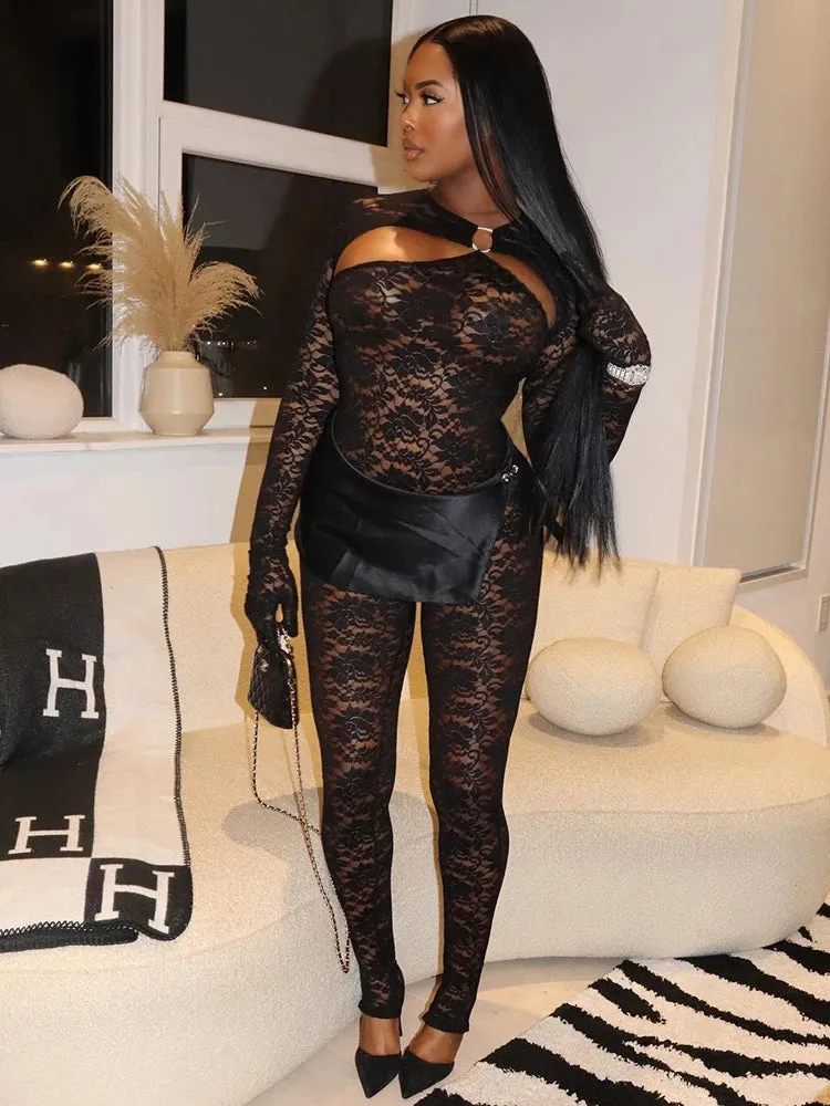Porsha Mesh Jumpsuit