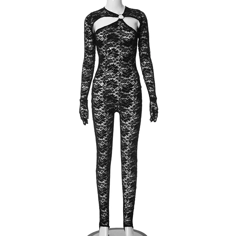 Porsha Mesh Jumpsuit