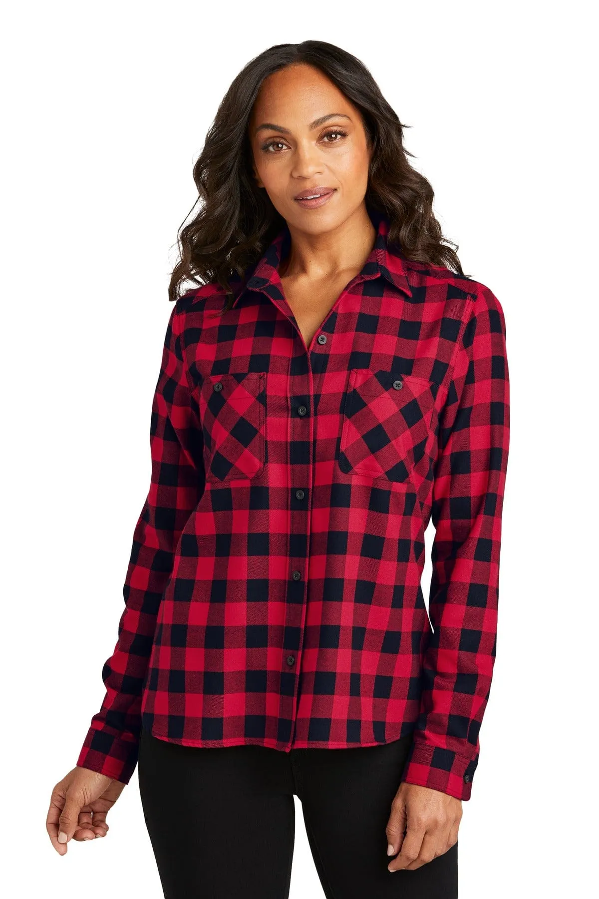 Port Authority LW669: Ladies Plaid Flannel Shirt