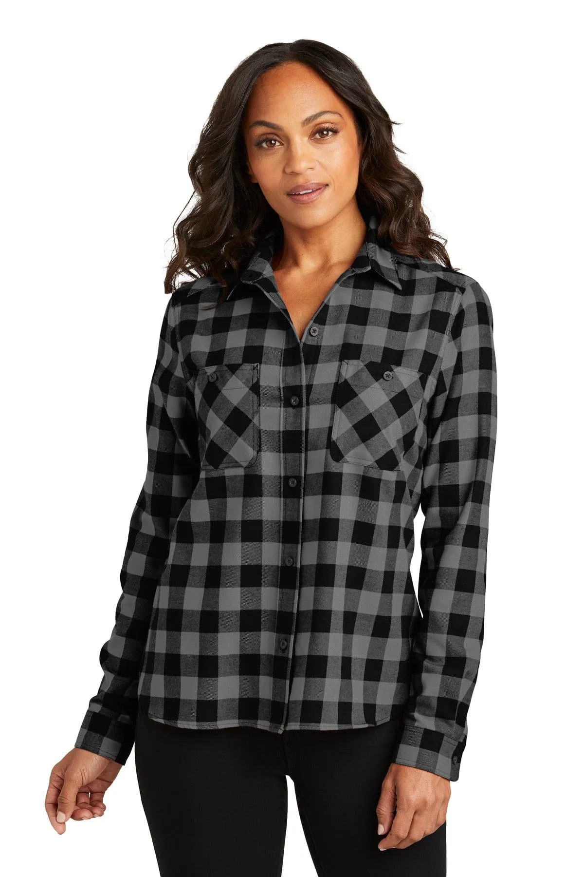 Port Authority LW669: Ladies Plaid Flannel Shirt