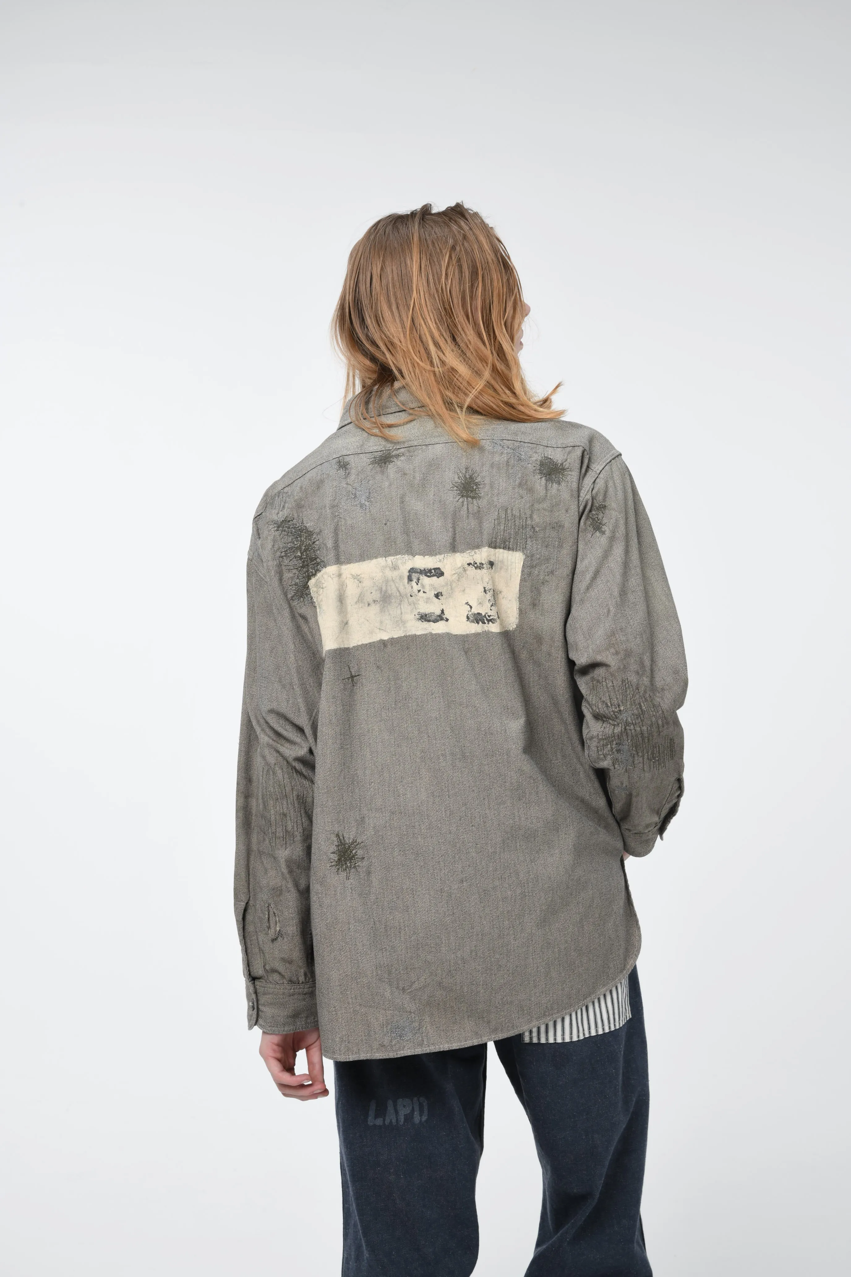 PRISONER BLACK CHAMBRAY SHIRTS