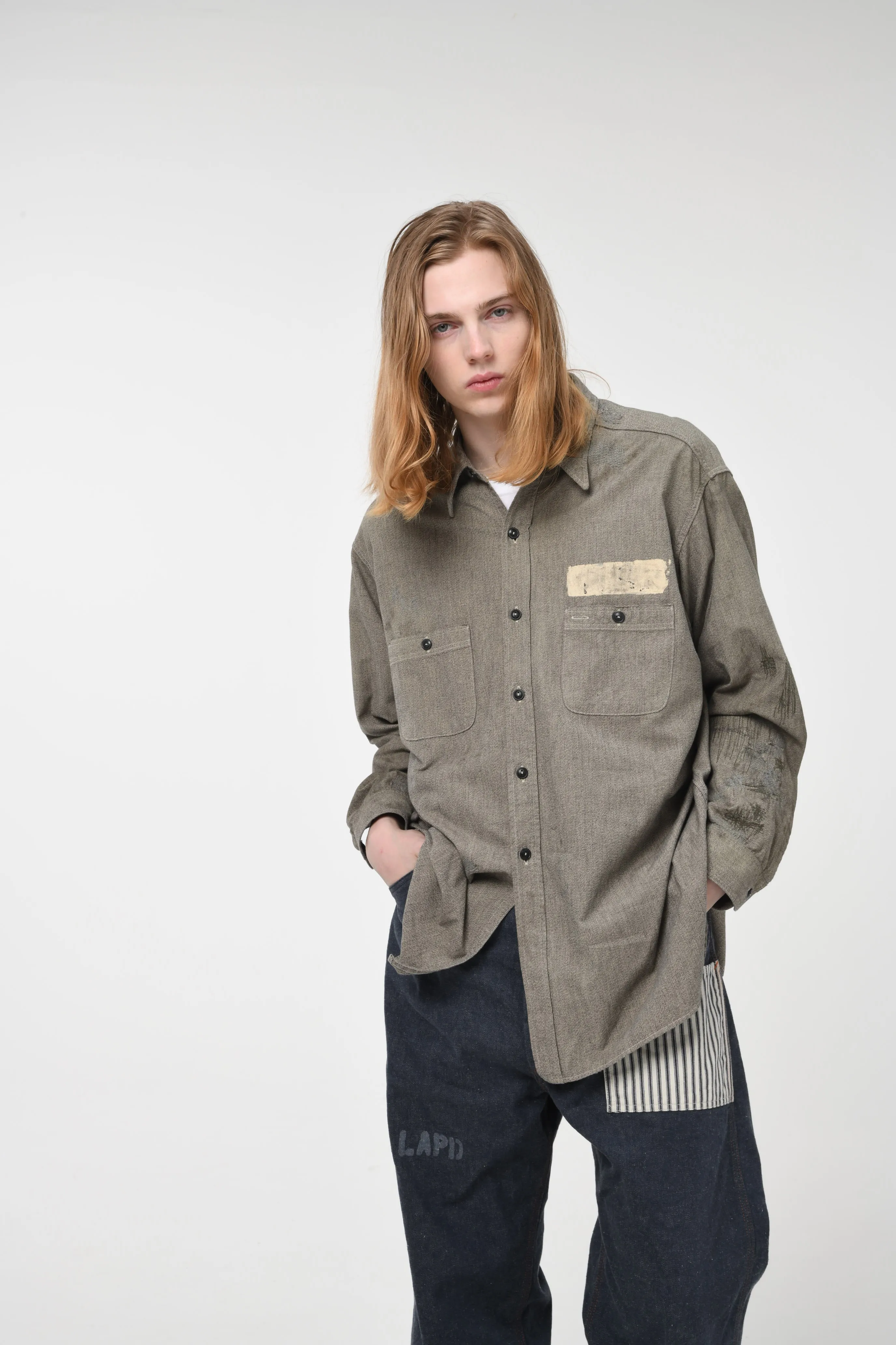 PRISONER BLACK CHAMBRAY SHIRTS