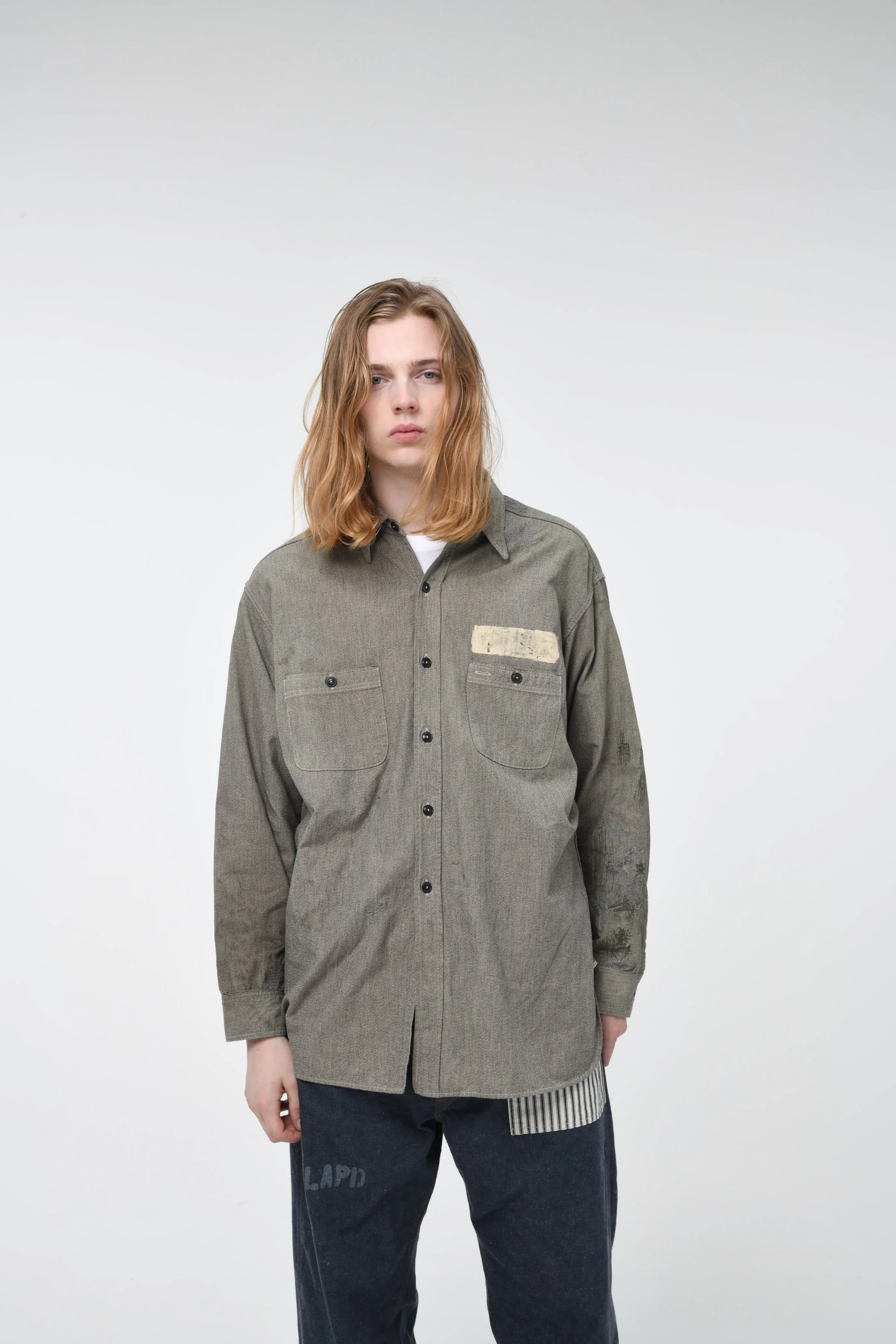 PRISONER BLACK CHAMBRAY SHIRTS