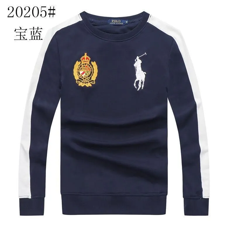 PRL Long Sleeves Embroidered Logo Sweat Shirt- NavyBlue