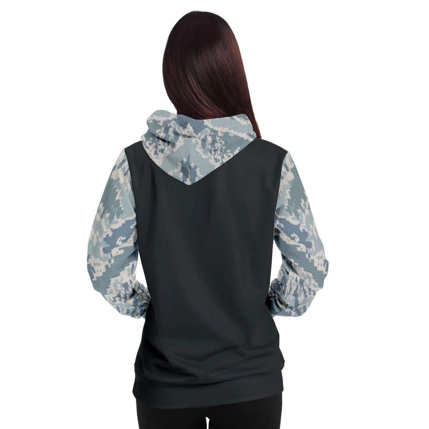 Proud Air Force Wife, I Married My Hero Premium Pullover Hoodie Gray