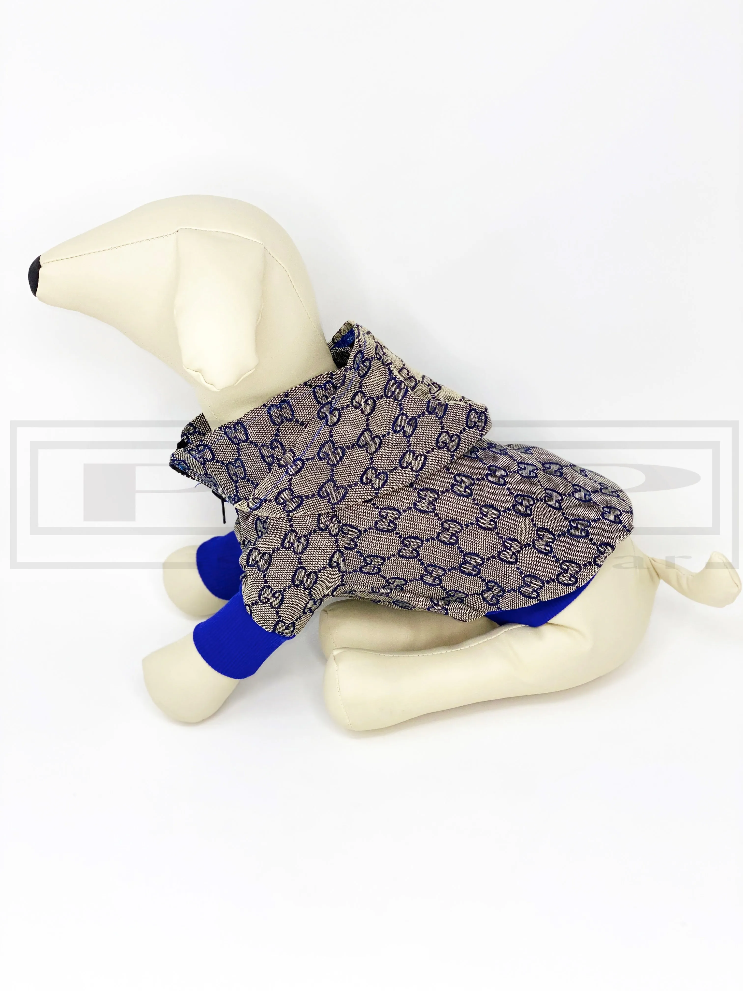 Pucci Blue GG Zip Up Hoodie Jacket