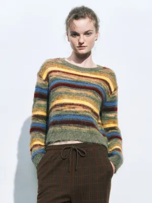 Pullover Striped Knitted T-Shirts