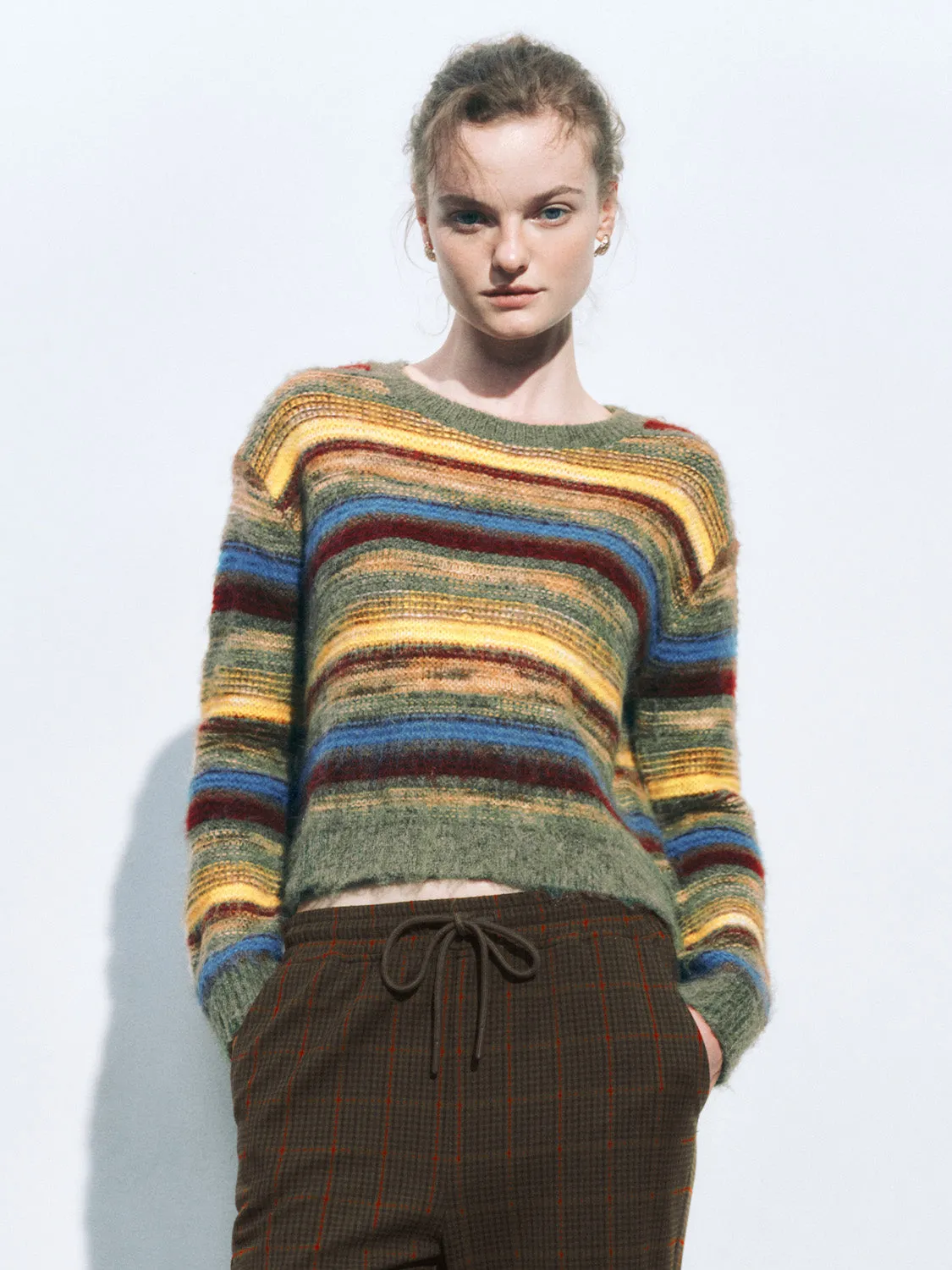 Pullover Striped Knitted T-Shirts