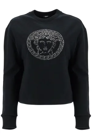 "boxy sweatshirt with med 1018753 1A13596 BLACK
