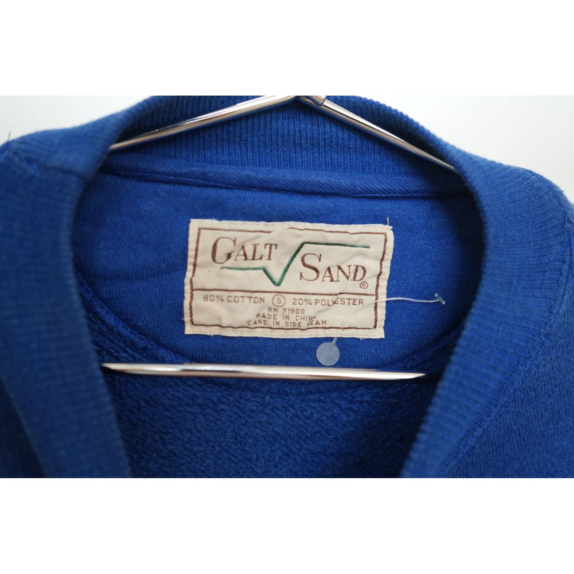 "Retail" VTG Galt Sand Augustana College Illinois Crewneck Pullover Sweatshirt Blue Small