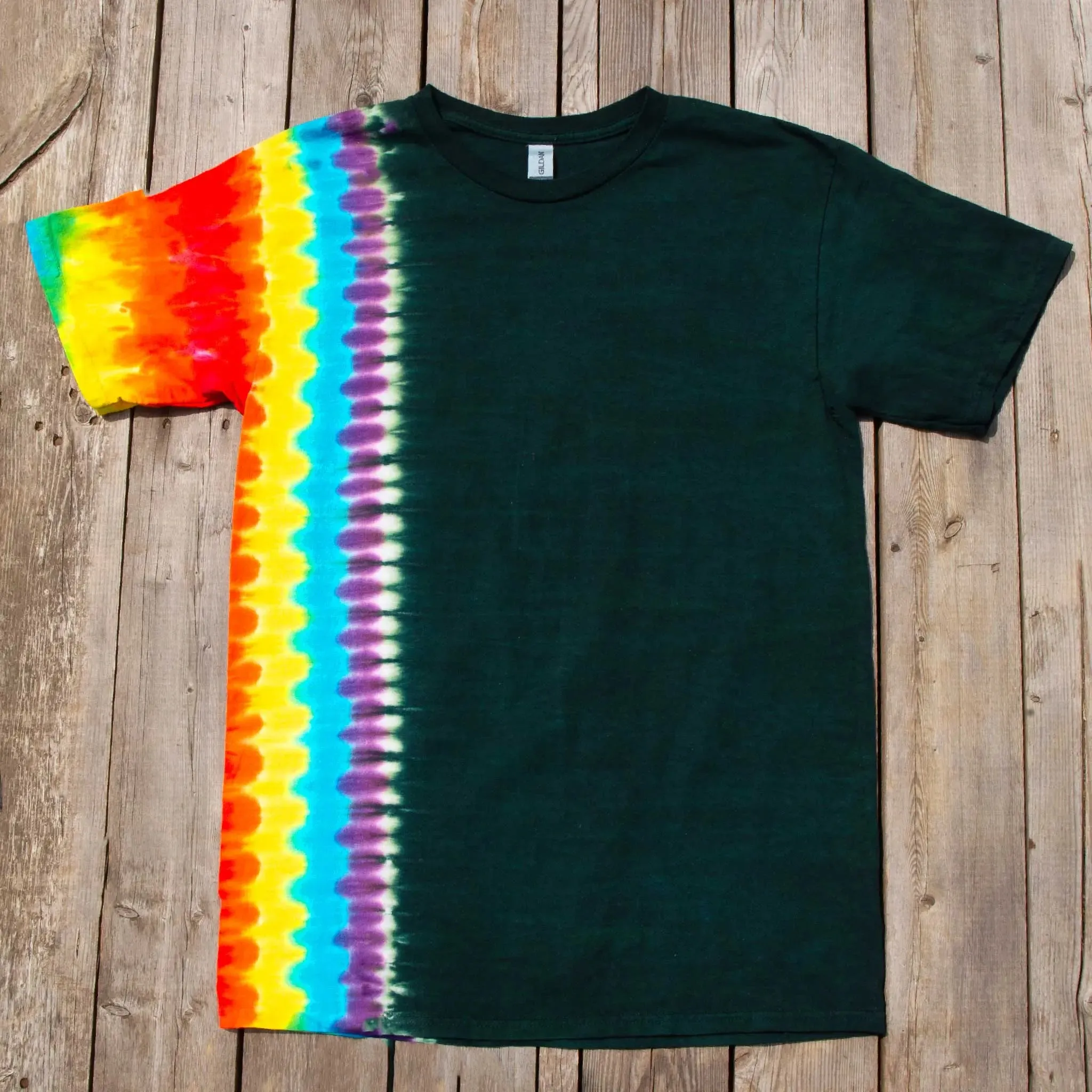 Rainbow Forest Tracks Tie Dye T Shirt