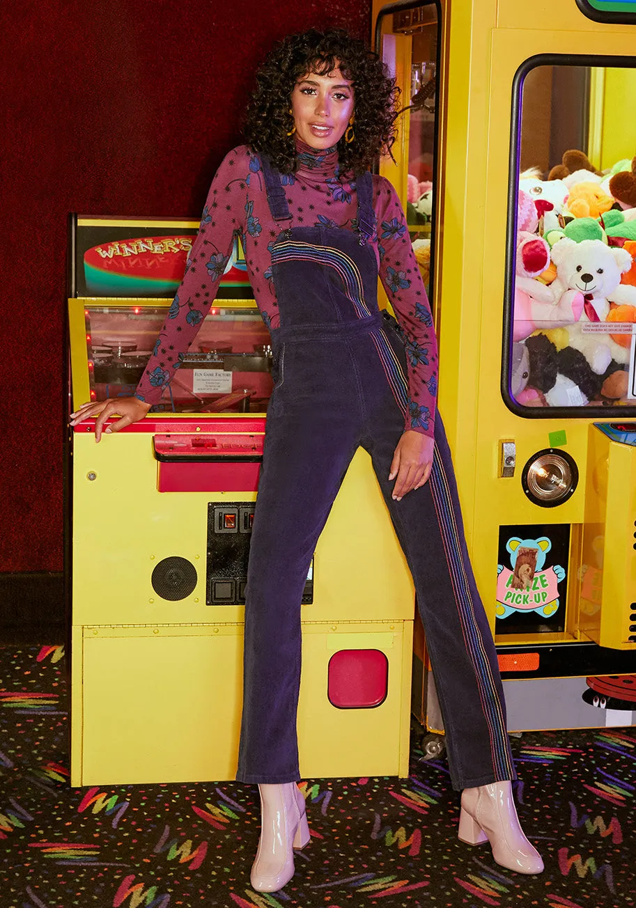 Rainbow With Me Corduroy Overalls