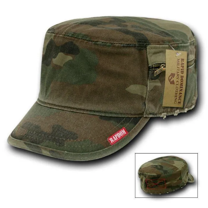 Rapid Dominance Flat Top Zipper Bdu Fatigue Cadet Military Army Vintage Torn Caps Hats