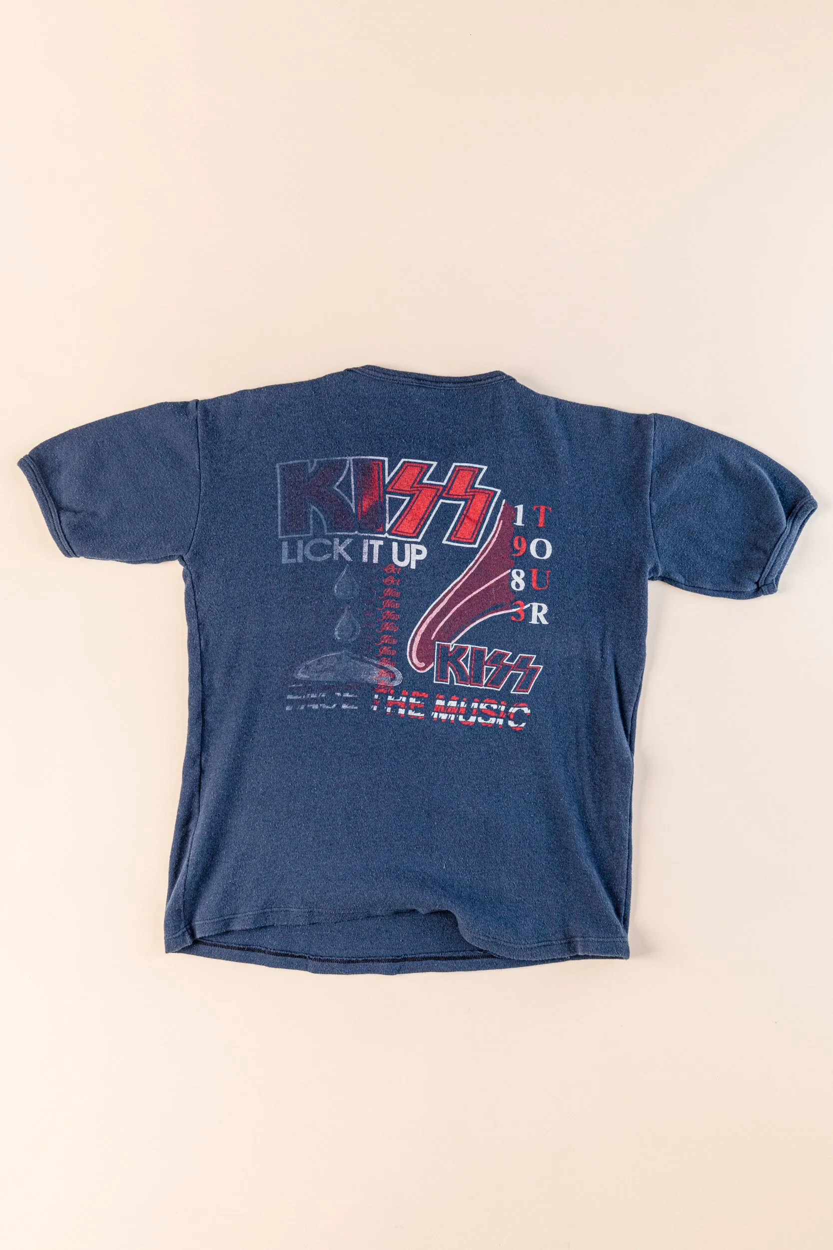 Rare Vintage Kiss Lick it up Europe Tour 1983 t-shirt (Men's Small)