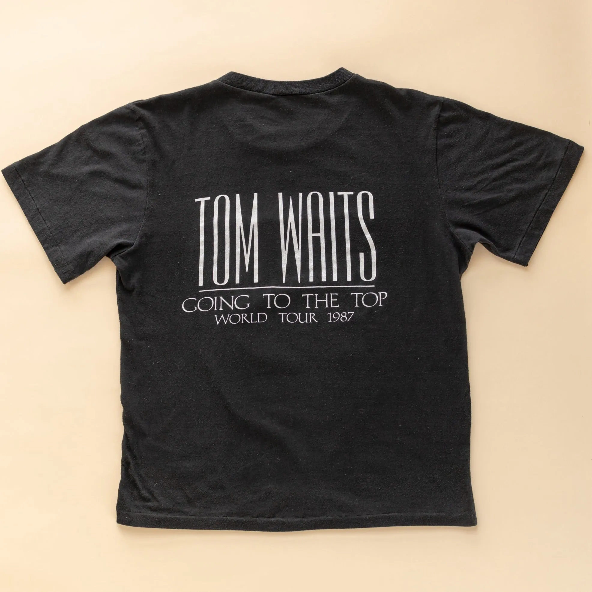 RARE Vintage Tom Waits Tour T-shirt, Going To The Top World Tour 1987 (Men's Medium)