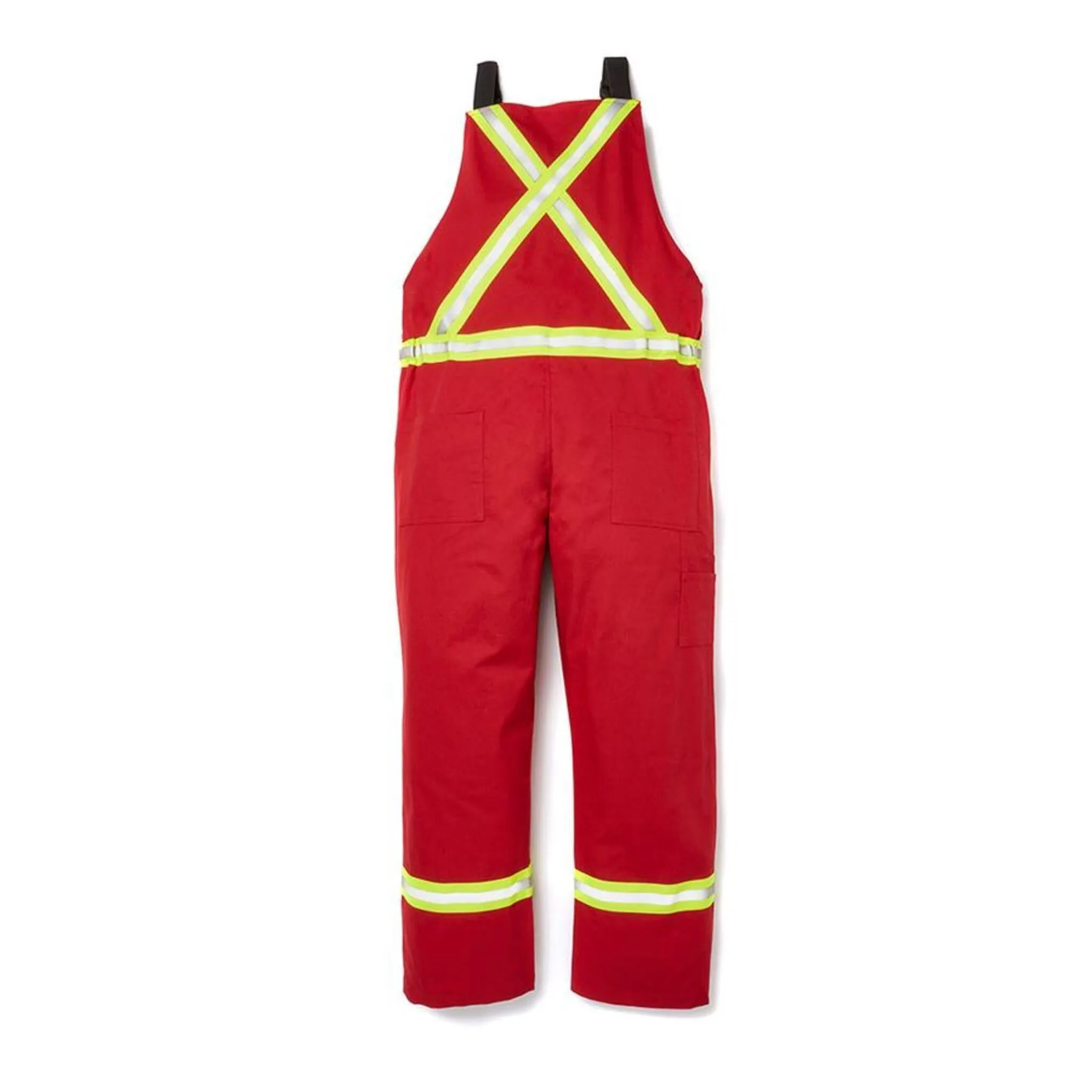 Rasco Men's Hi Vis Bib Work Overalls FR2505 - Flame Resistant, Arc Flash Protection, Reflective, Durable 7 oz Cotton/Nylon | Sizes: S-5XL
