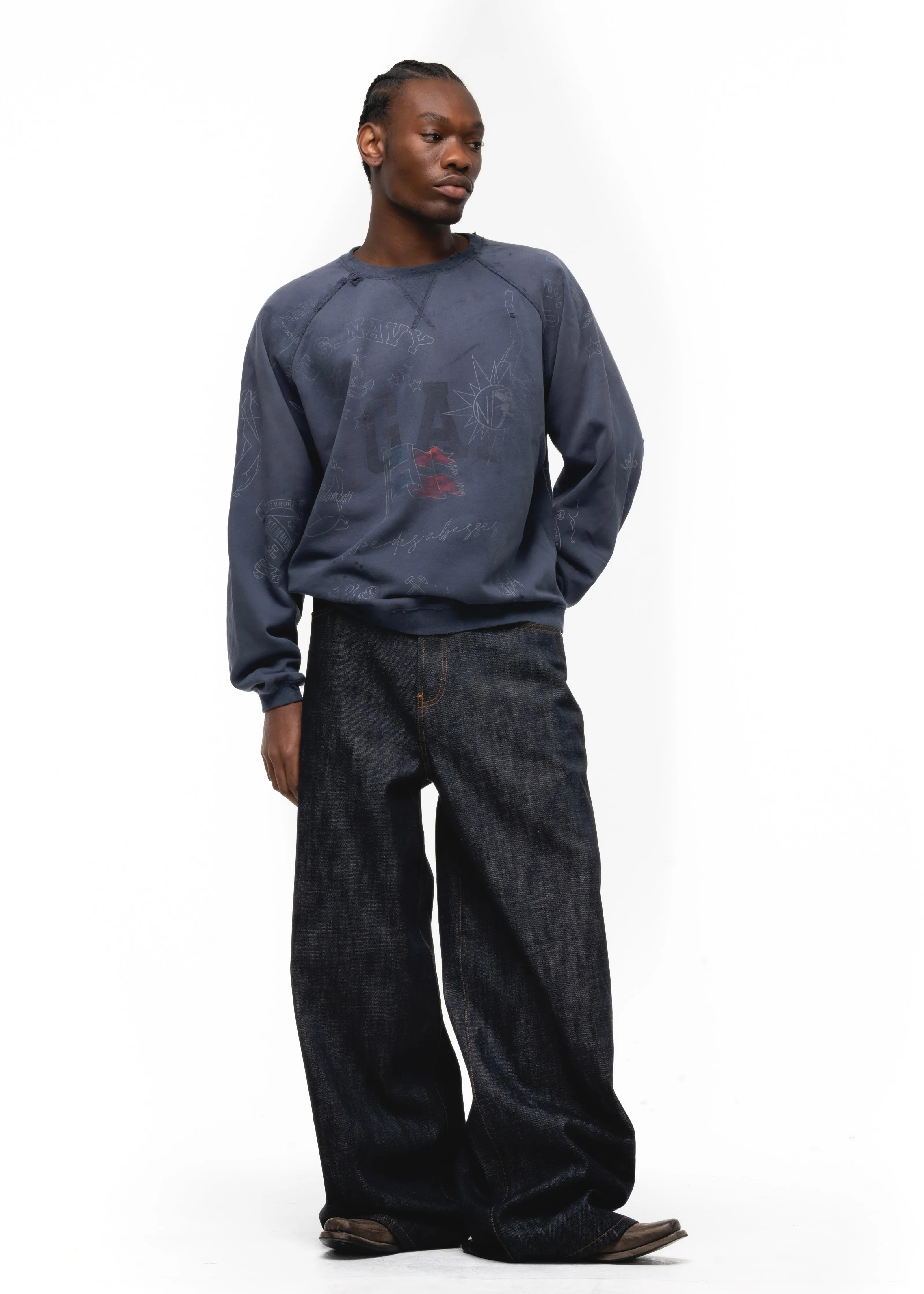 RAW DENIM JAPANESE ULTRA LOOSE FIT BLUE