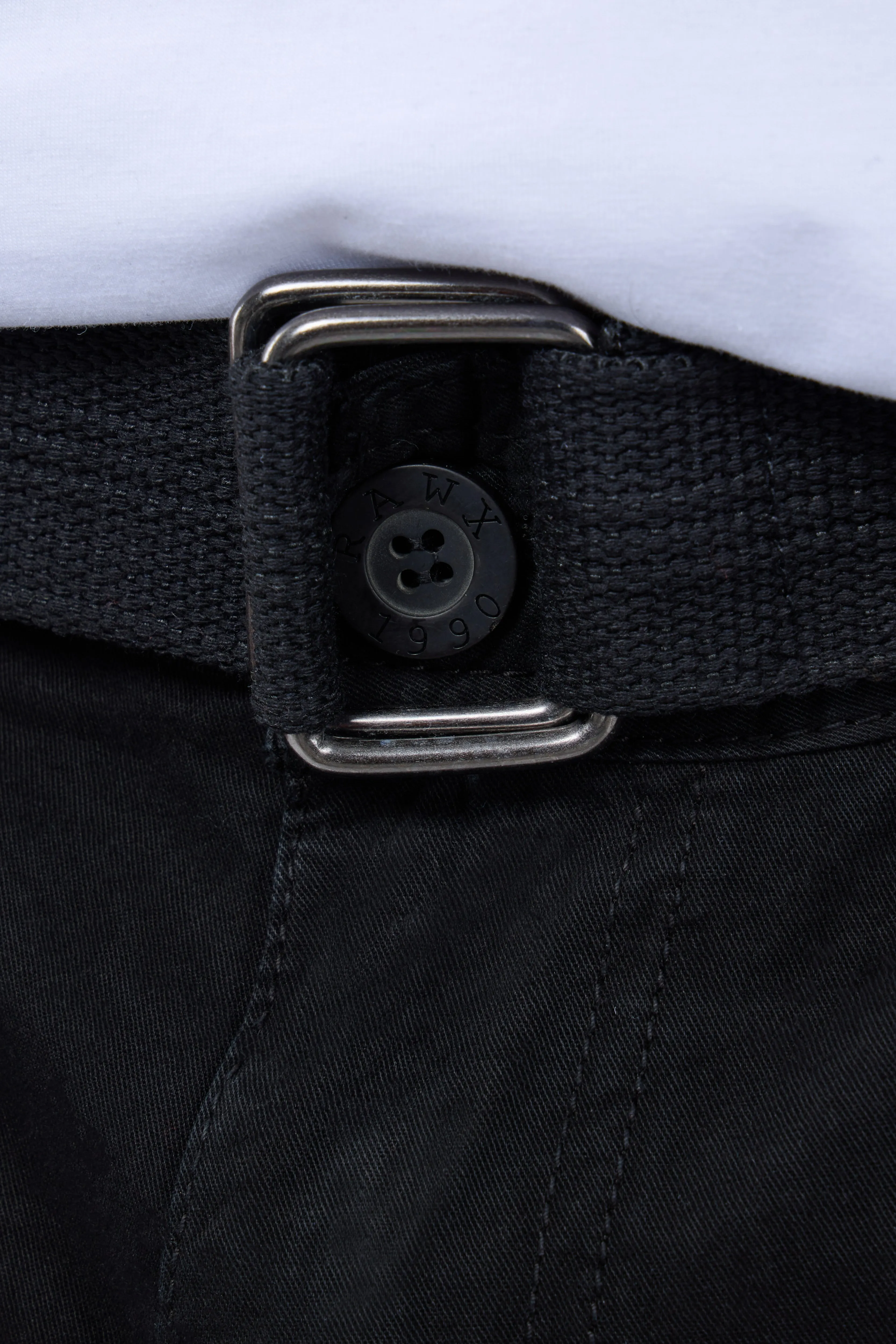 Raw X Men's 12.5" Inseam Belted Cargo Shorts with Snap Button