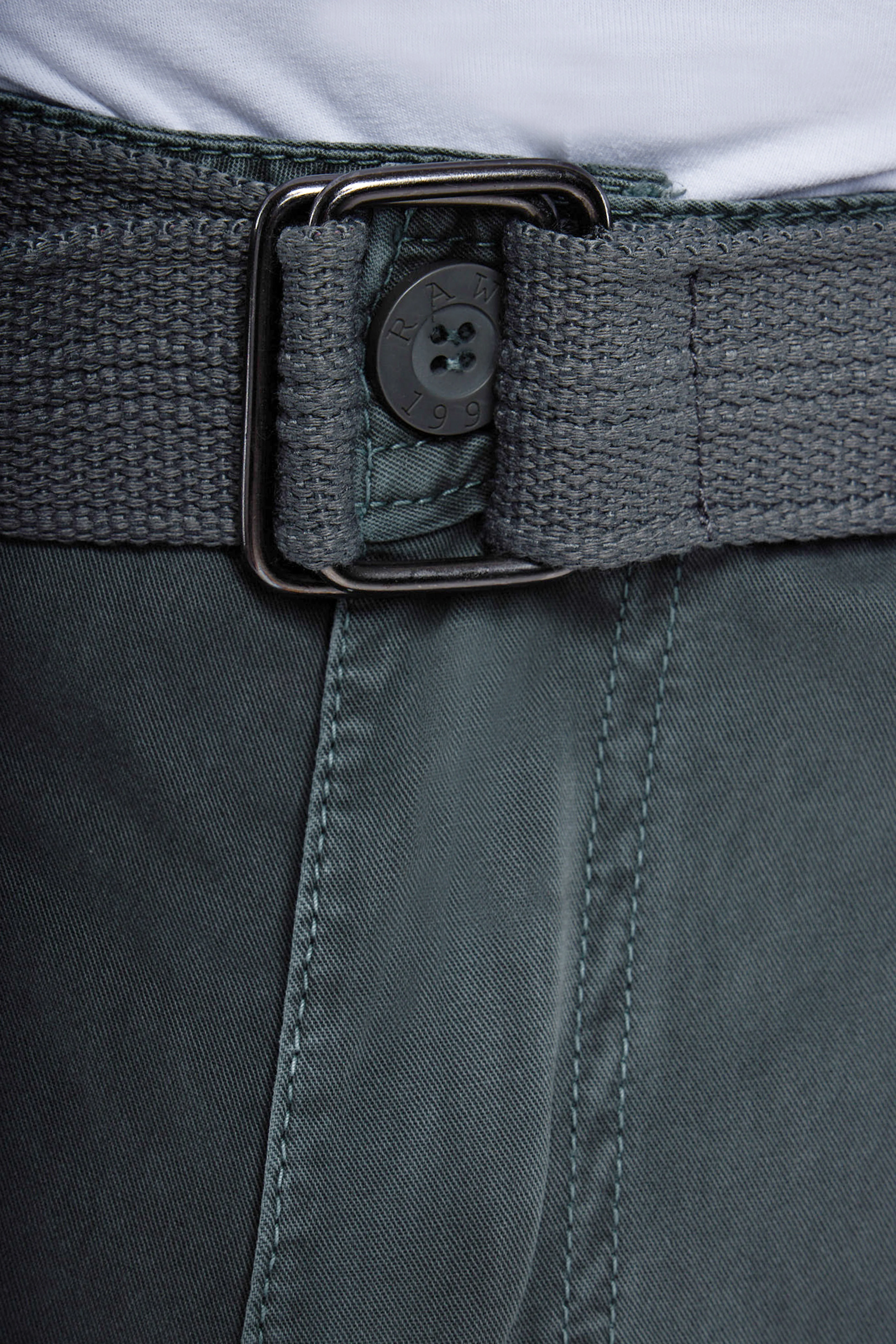 Raw X Men's 12.5" Inseam Belted Cargo Shorts with Snap Button