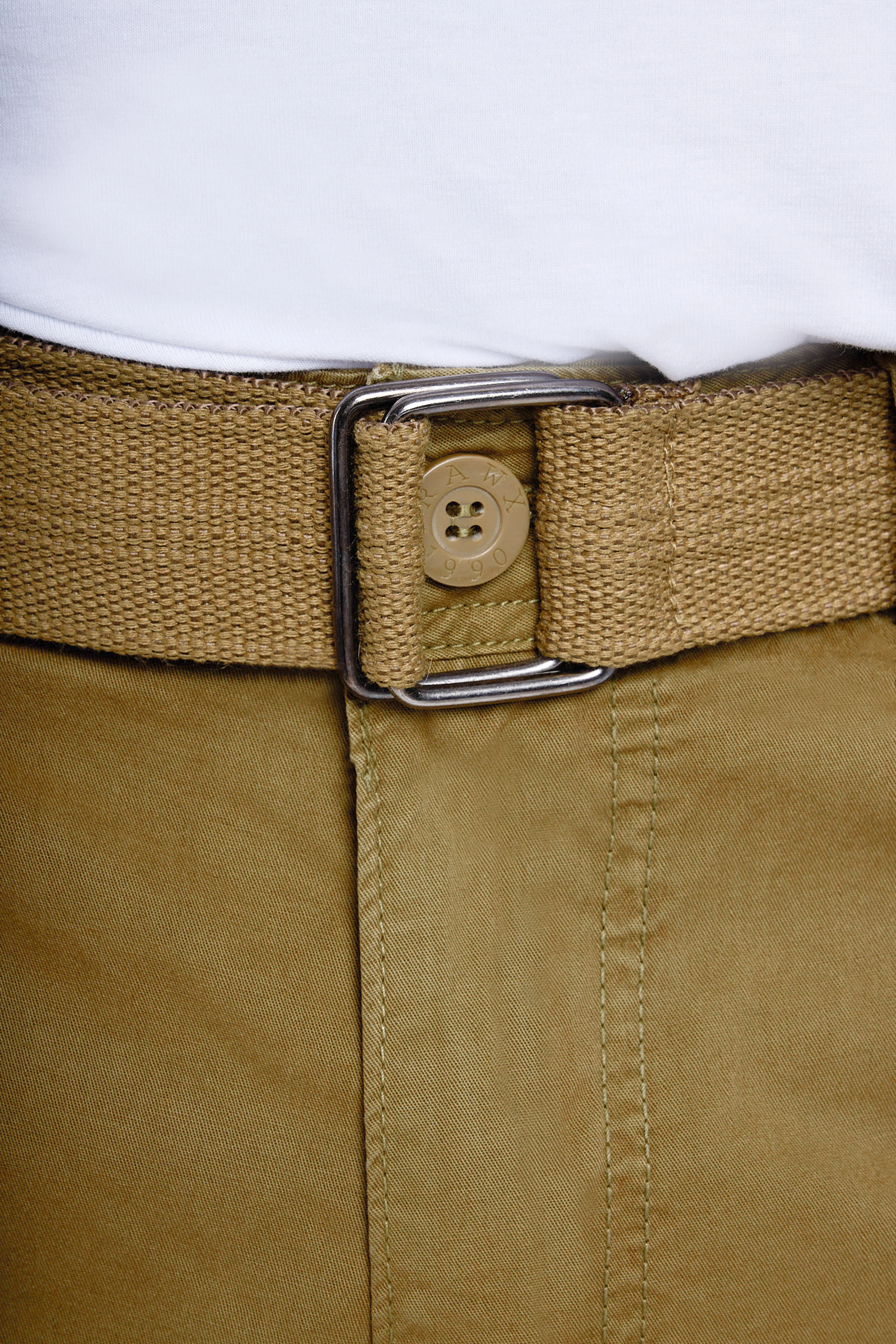 Raw X Men's 12.5" Inseam Belted Cargo Shorts with Snap Button