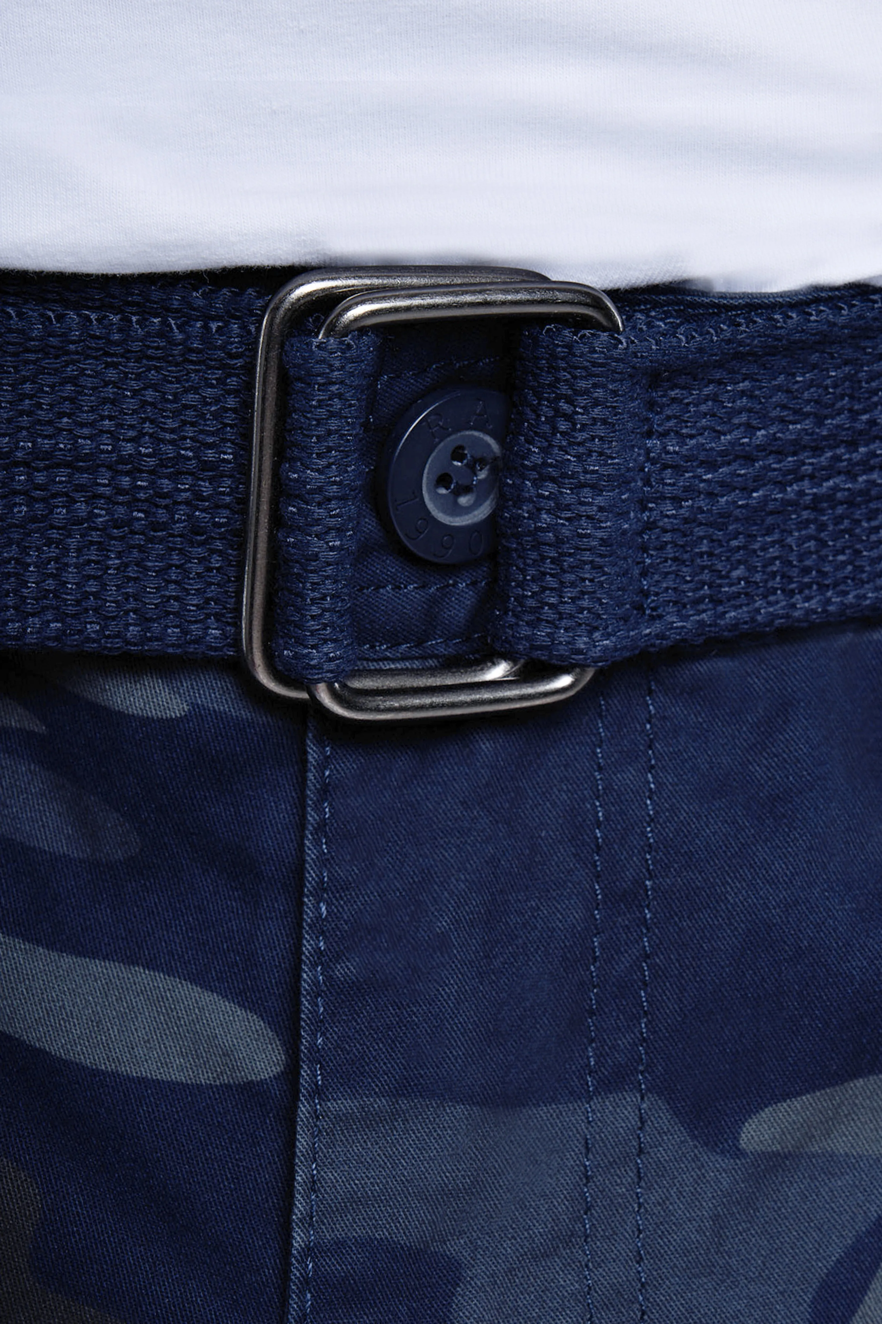 Raw X Men's 12.5" Inseam Belted Cargo Shorts with Snap Button