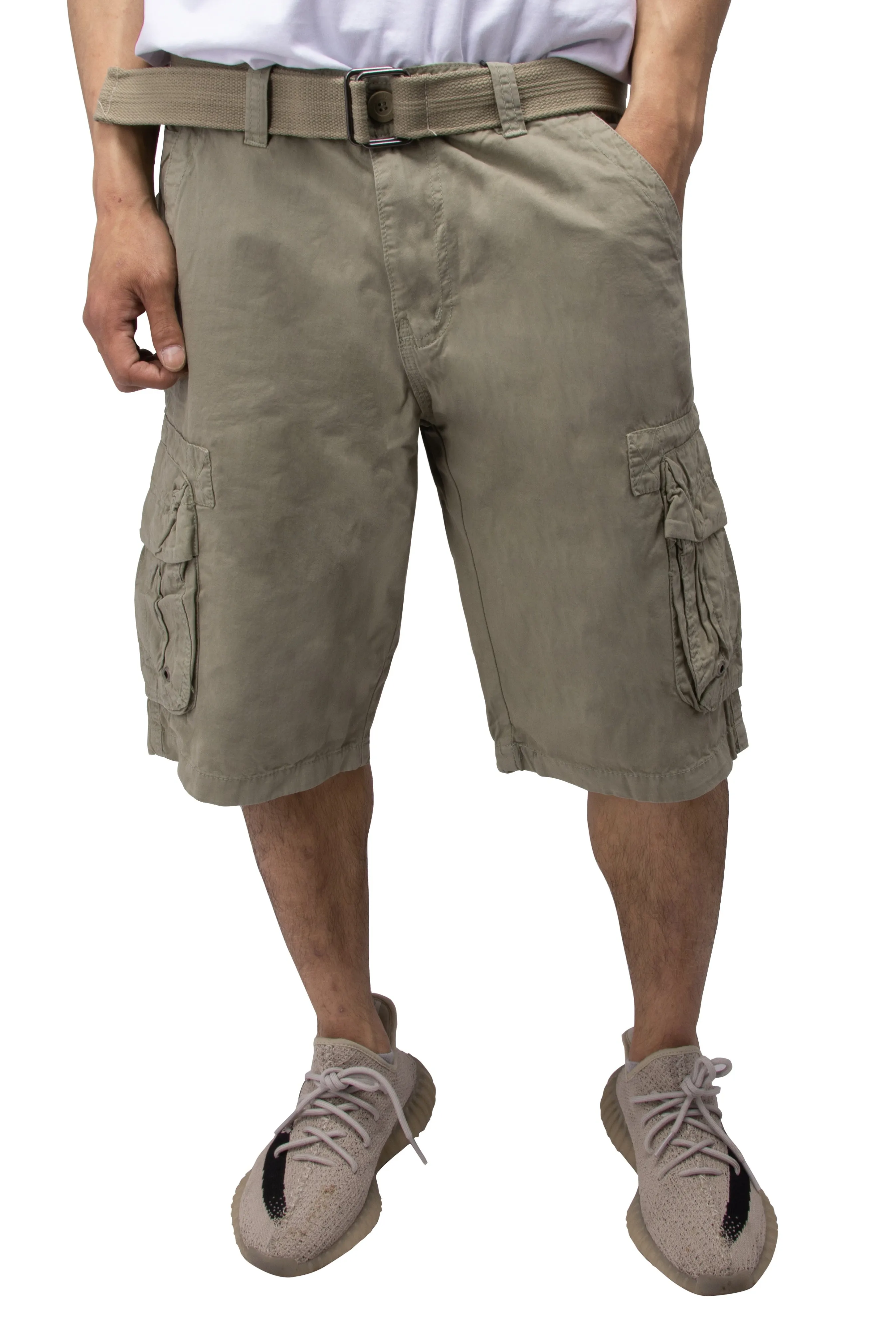 RAW X Men's Belted 12.5" Inseam Cargo Shorts