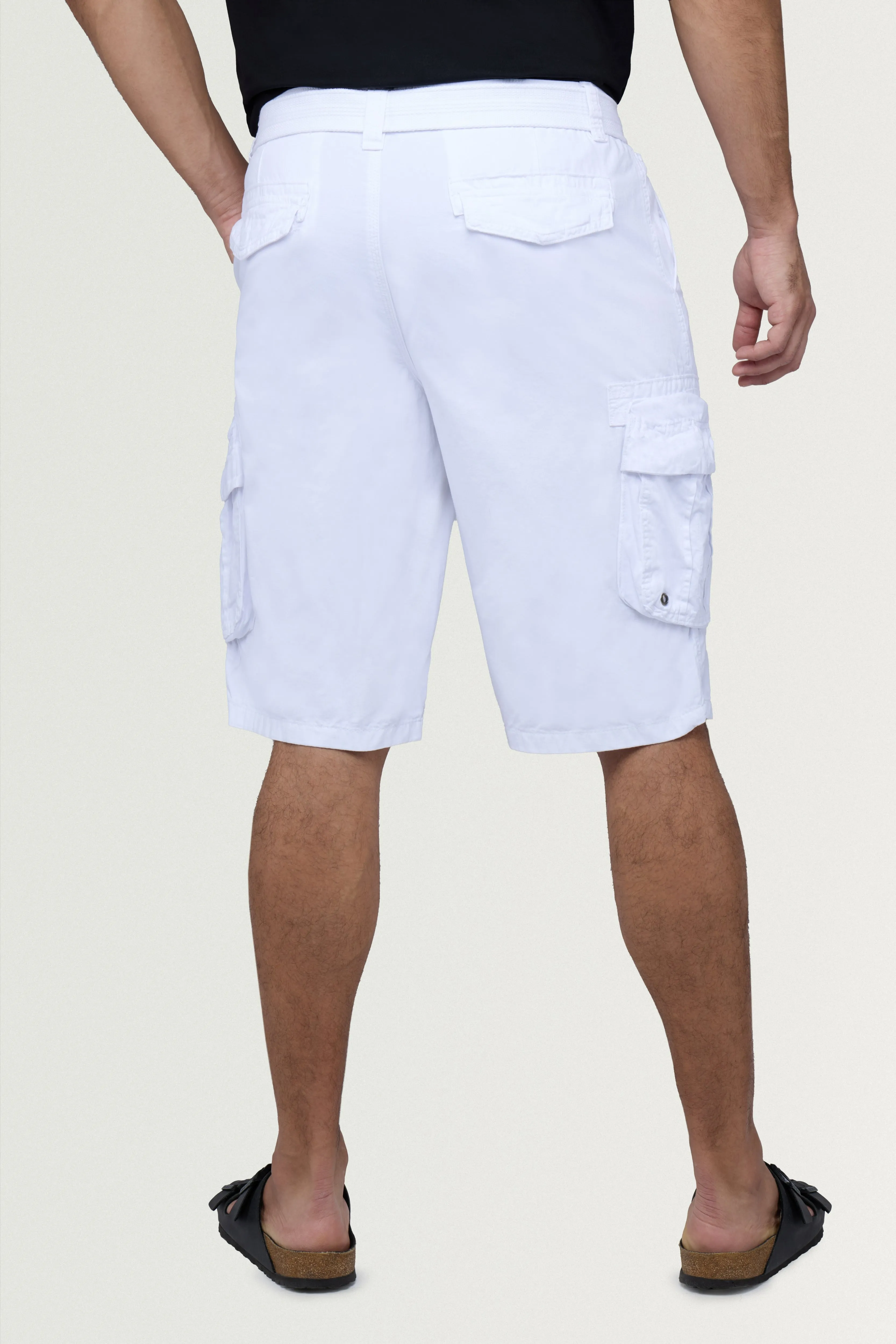 RAW X Men's Belted 12.5" Inseam Cargo Shorts