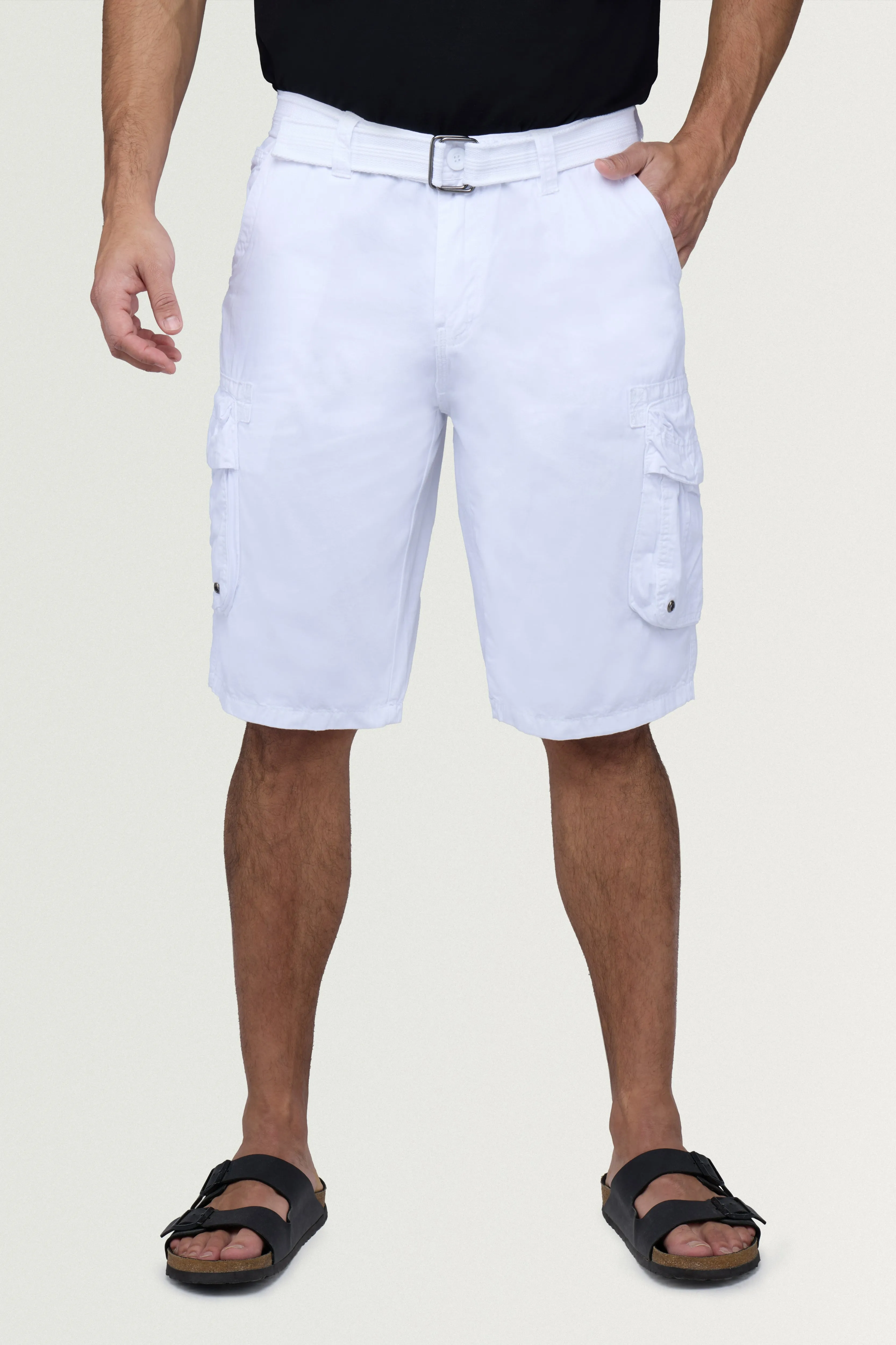 RAW X Men's Belted 12.5" Inseam Cargo Shorts