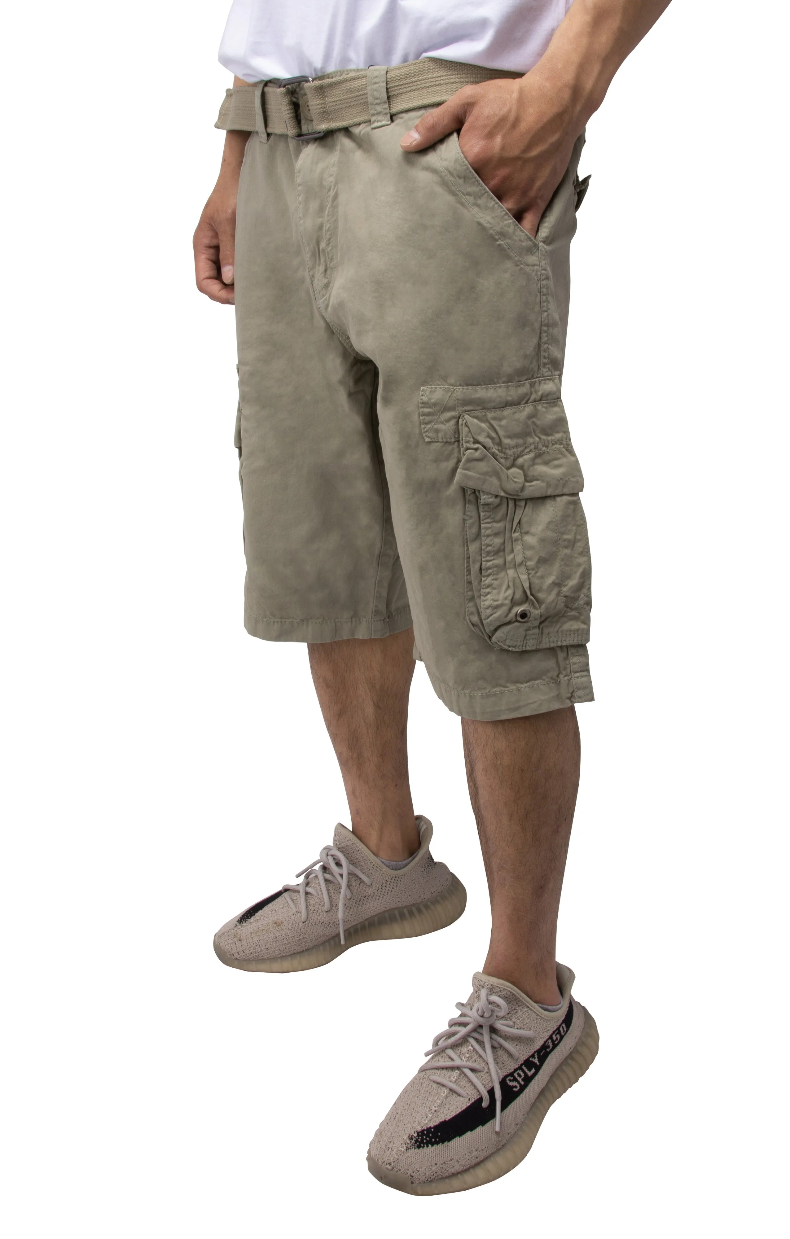 RAW X Men's Belted 12.5" Inseam Cargo Shorts