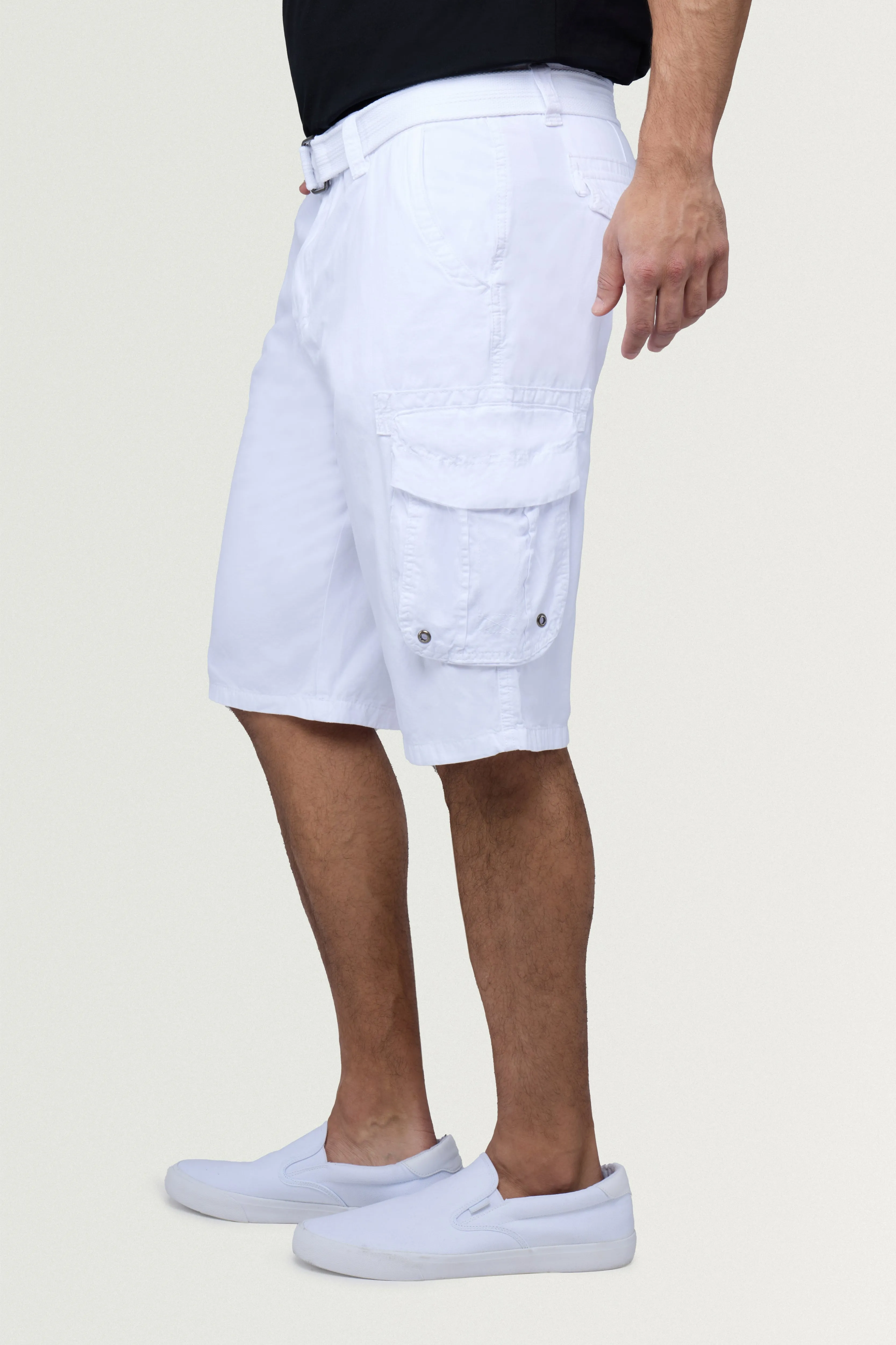 RAW X Men's Belted 12.5" Inseam Cargo Shorts