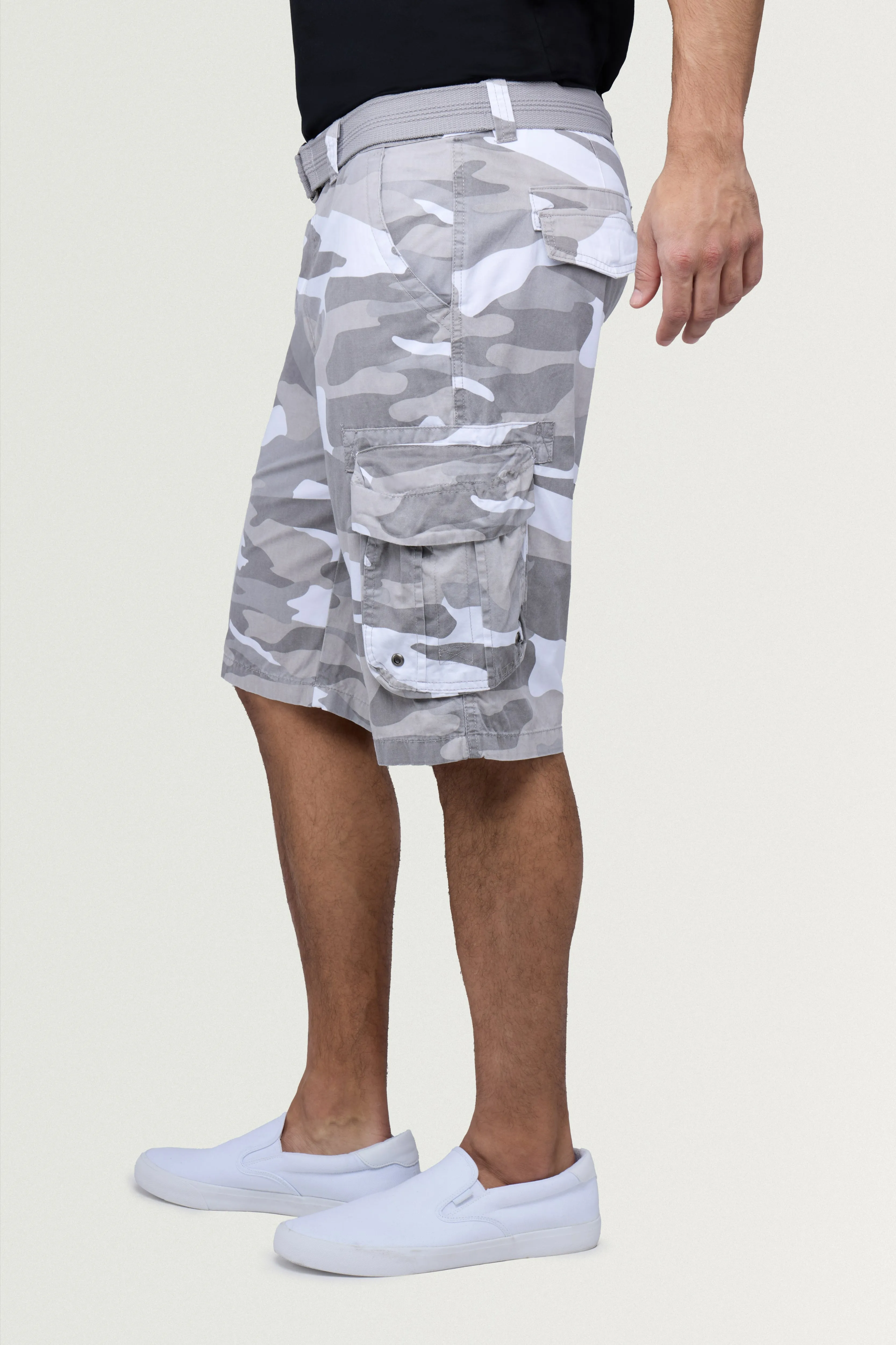 RAW X Men's Belted 12.5" Inseam Cargo Shorts