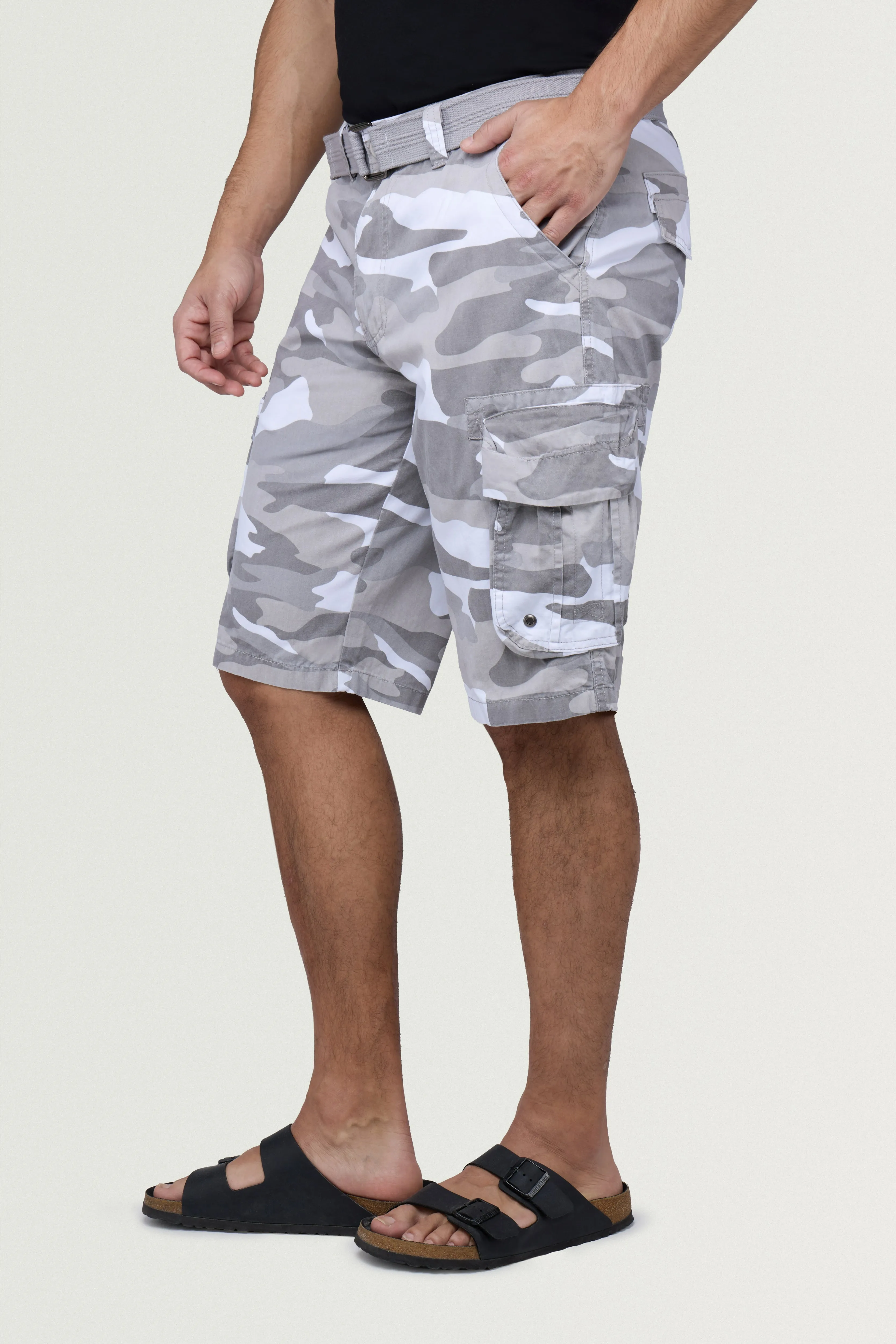RAW X Men's Belted 12.5" Inseam Cargo Shorts