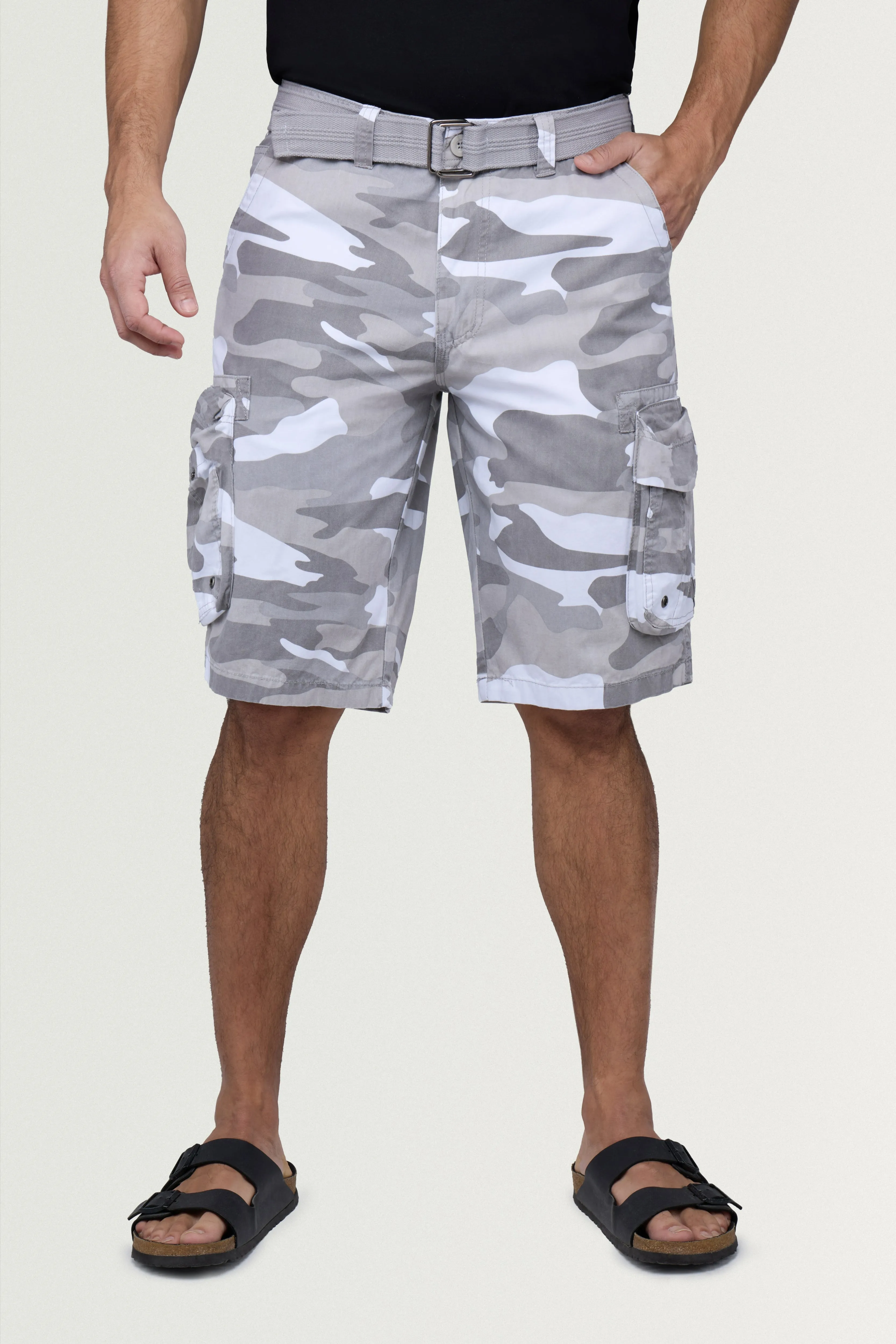 RAW X Men's Belted 12.5" Inseam Cargo Shorts