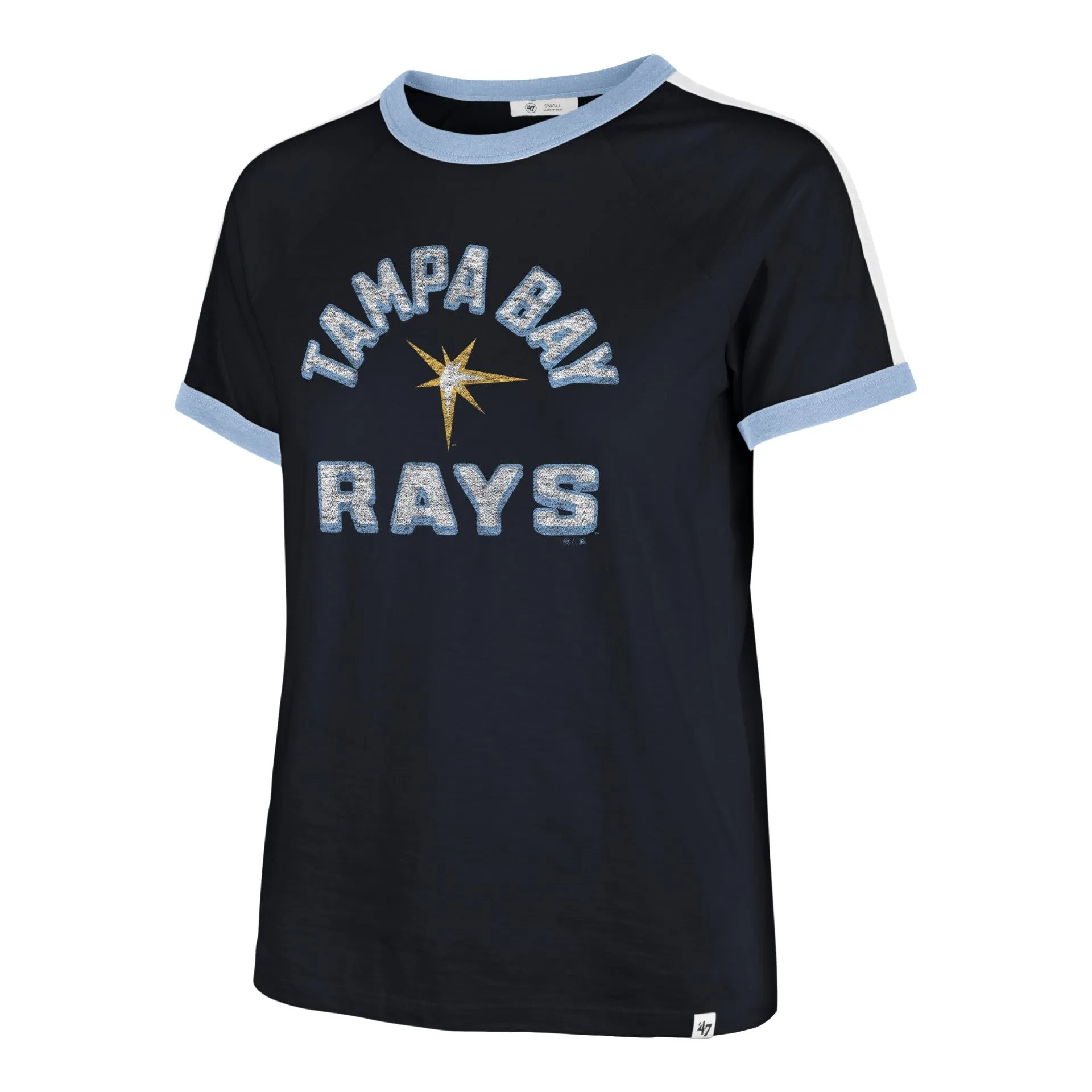 Rays Women's 47 Brand Ringer Tee with Burst