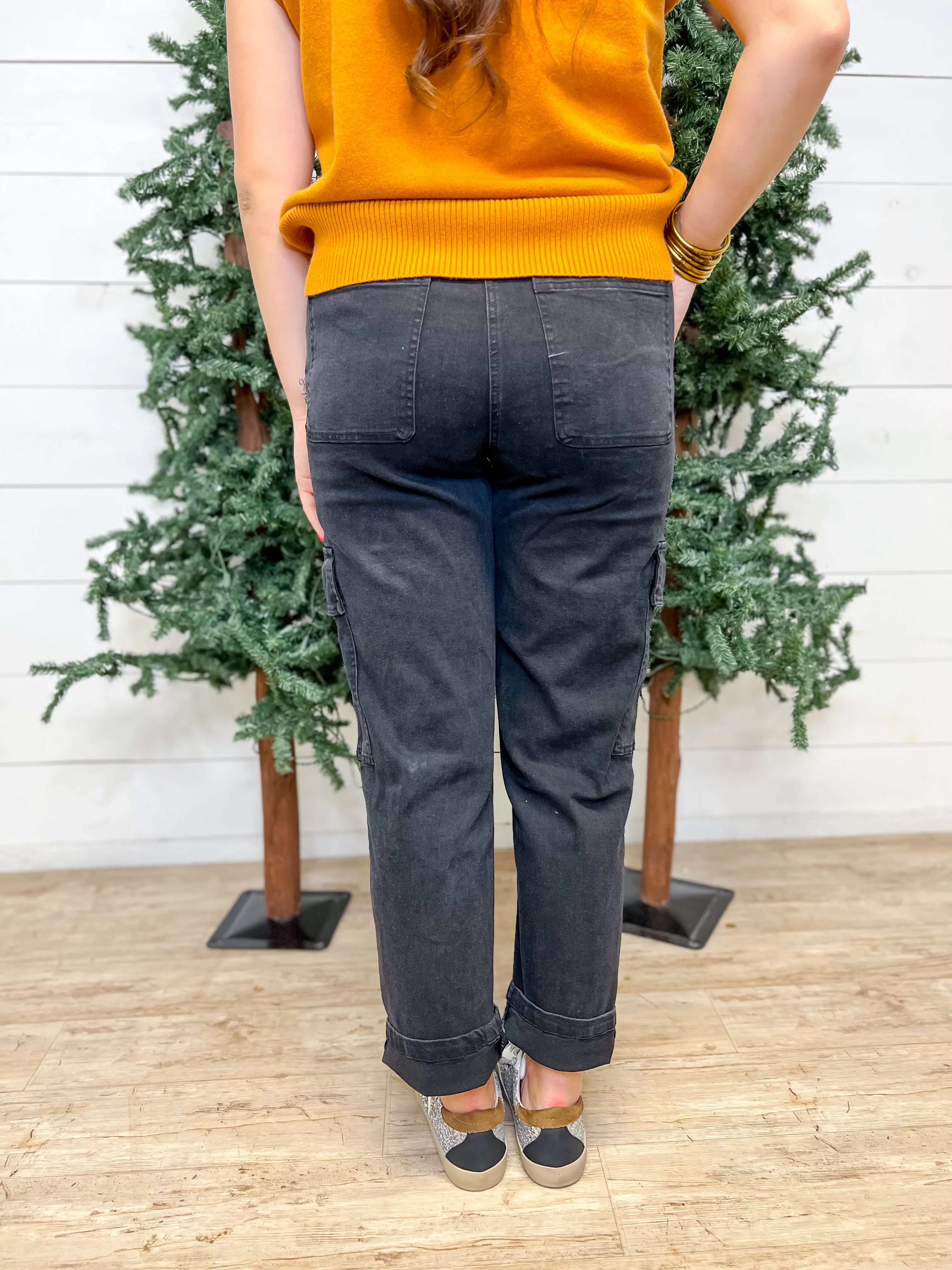 Ready For It Cargo Pants-Black