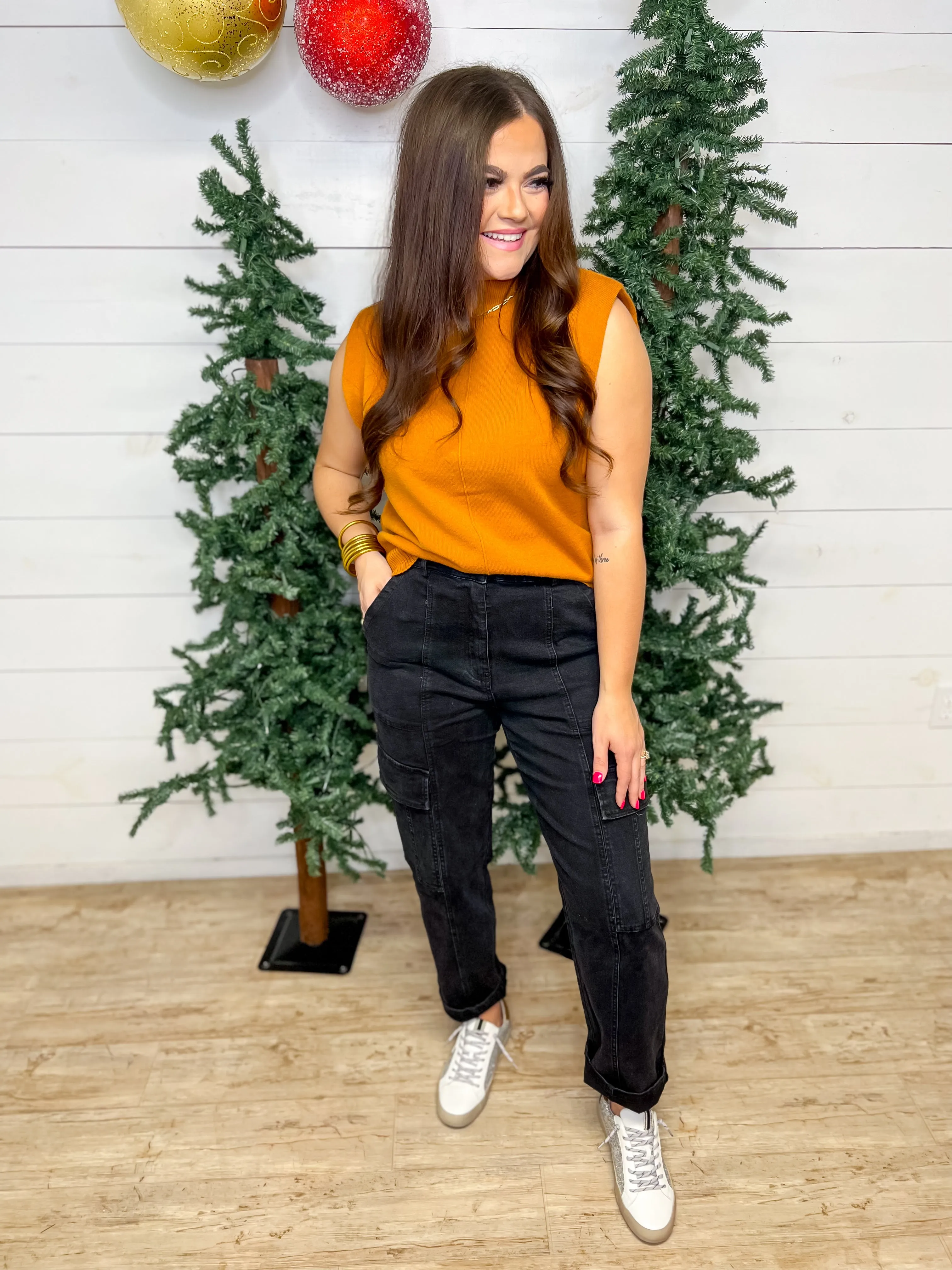 Ready For It Cargo Pants-Black
