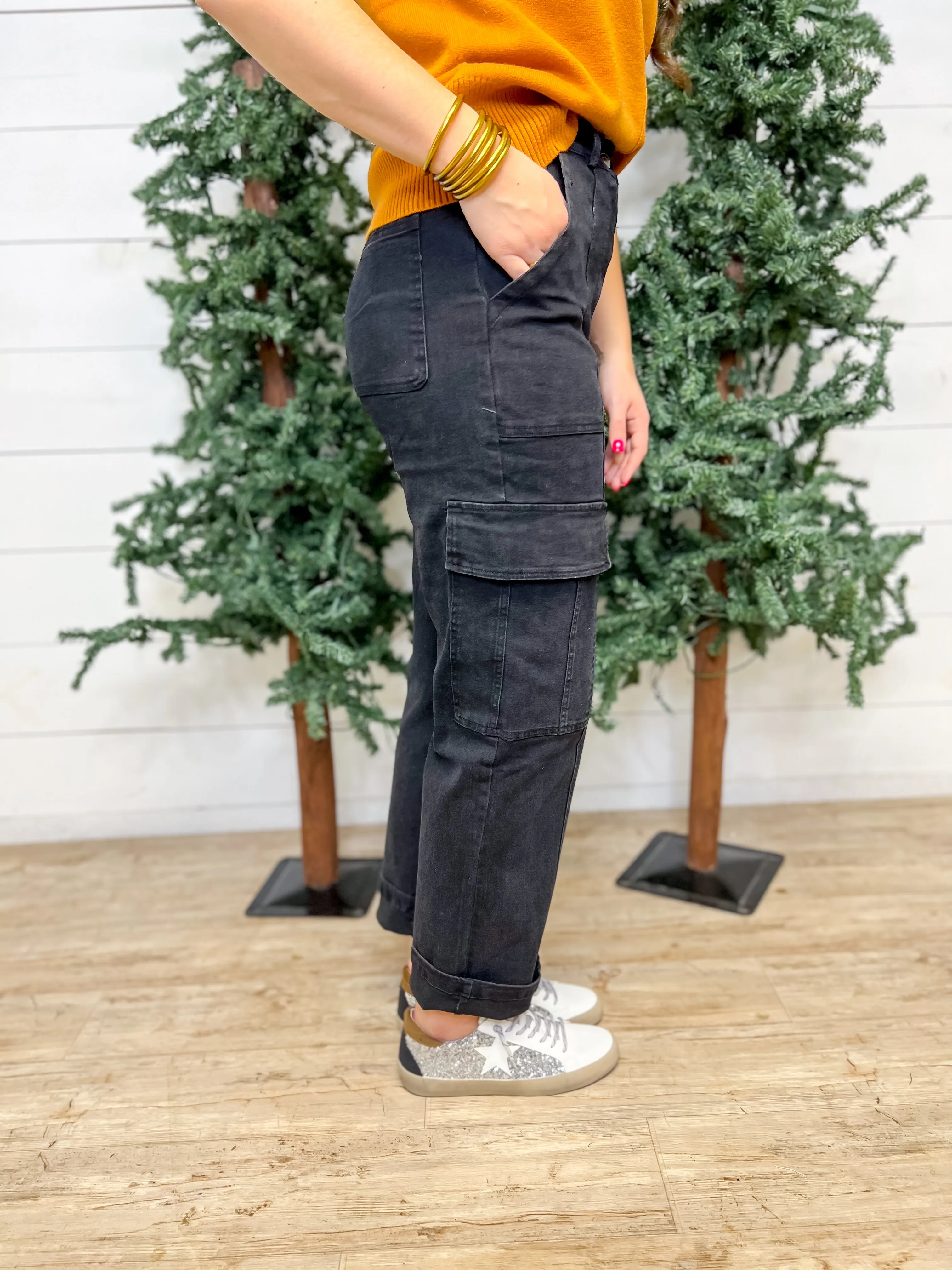 Ready For It Cargo Pants-Black