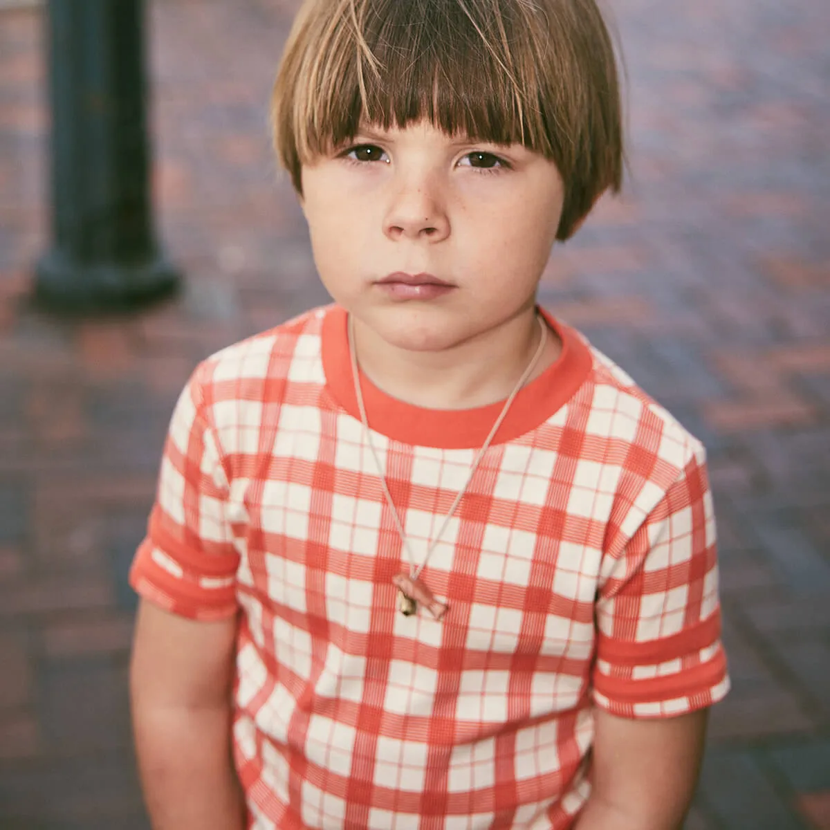 Rec Tee in Tomato Piazza by Misha & Puff